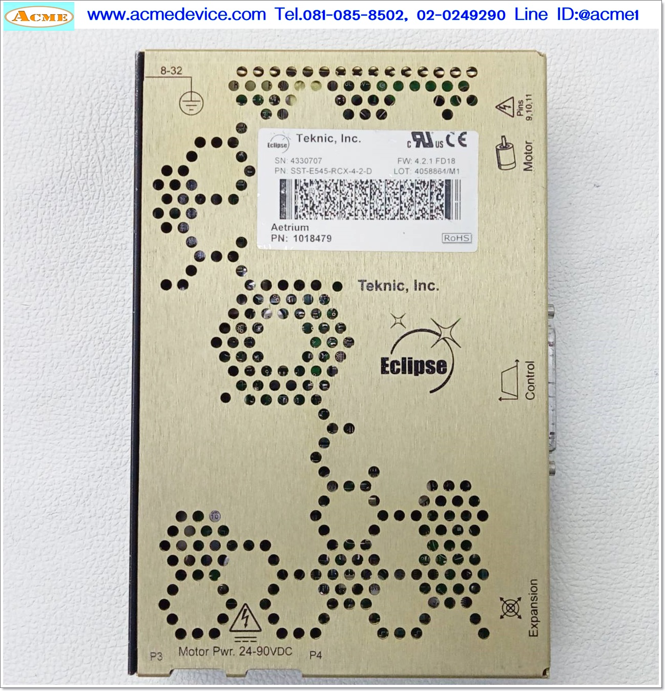 Servo Drive Teknic รุ่น SST-E545-RCX-4-2-D & Motor M-3411P-LN-20D, 20-90 VDC