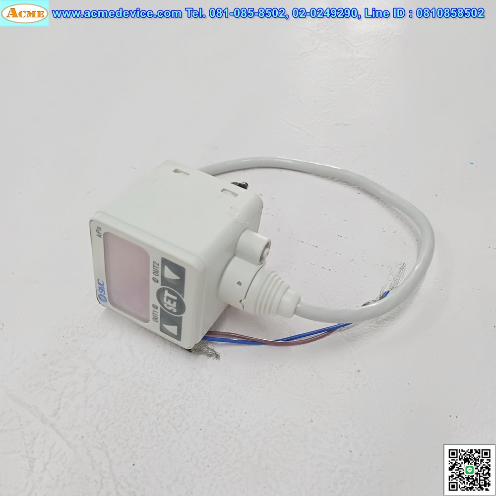 Vacuum/Pressure SMC รุ่น ZSE40-T1-22L, 10 to -101.3kPa, NPN, Analog out 1-5V