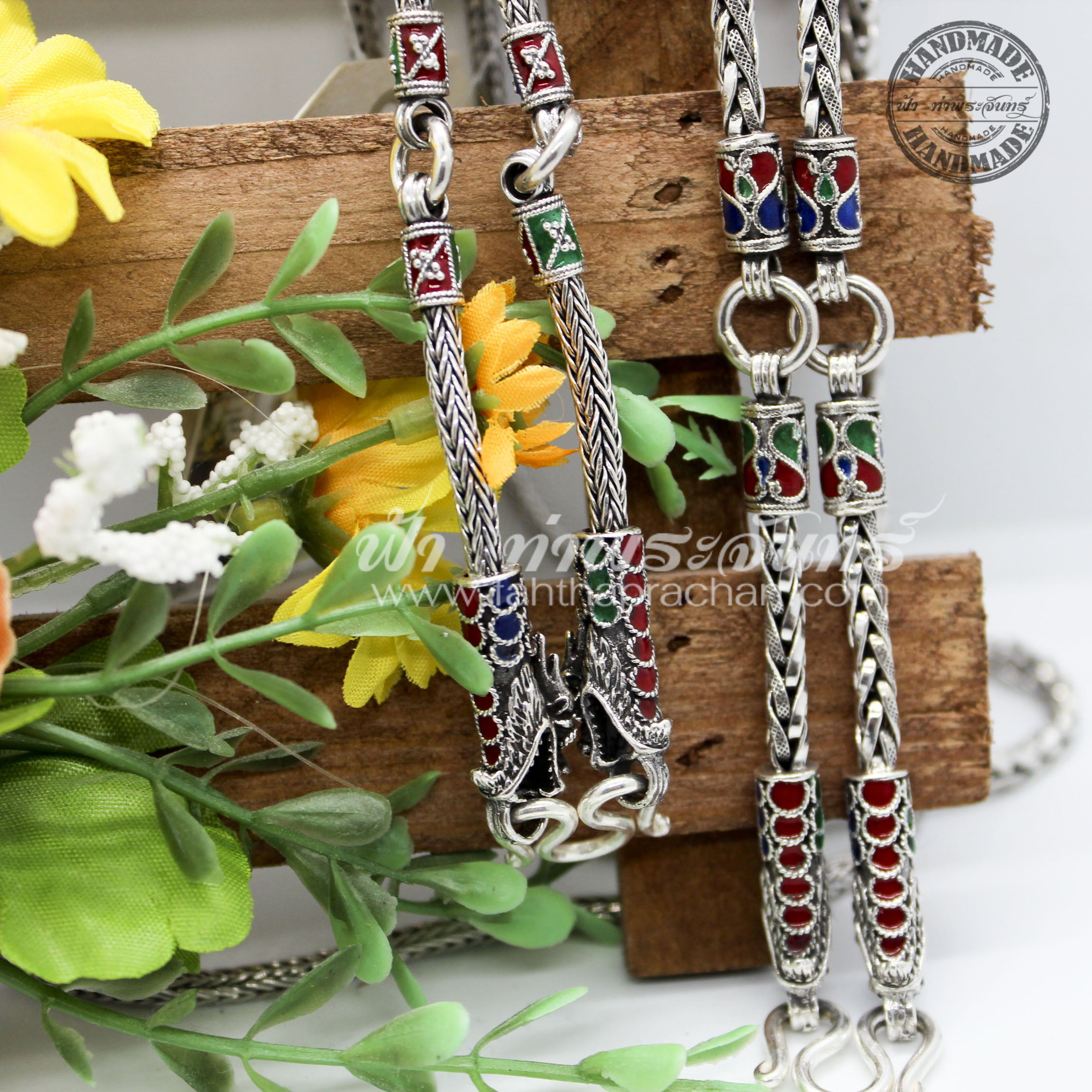 สร้อยคอเงินแท้ 92.5 หัวมังกร แบบ 5 ห่วง