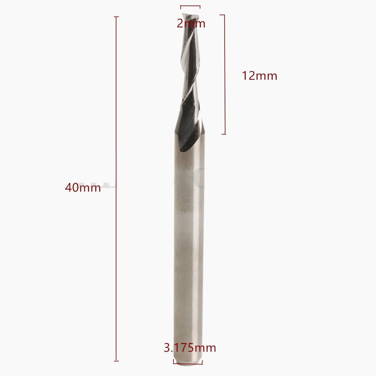 ดอกกัด CNC End Mills ขนาด 1.0 มม. 2 ฟัน 12 มม.10 ดอก