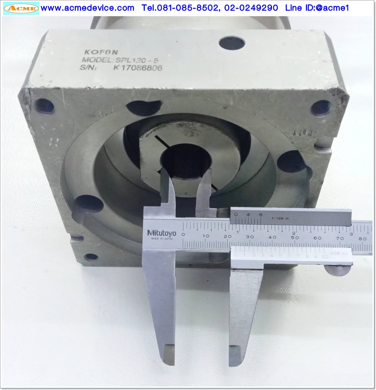 Gear Head Kofon รุ่น SPL120-5, Ratio 5:1, (เพลาเข้า 24mm, ออก 25mm.),for 1.5kW, 3kW