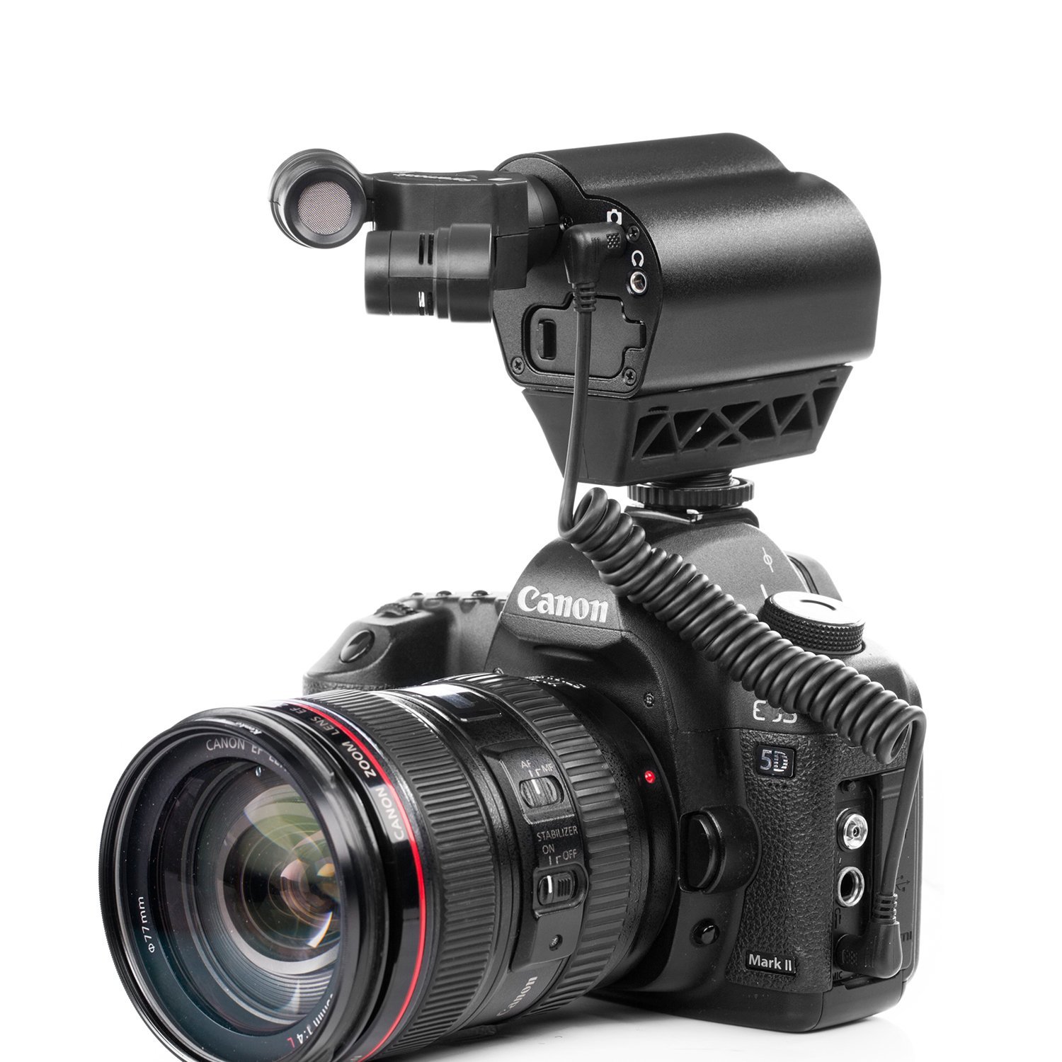 Saramonic Vmic Stereo Condenser Video Microphone with Rubberized Shockmount, High-Pass Filter, Level Control, & High-Frquency Switches, Monitoring & More - for DSLR Cameras & Camcordersรับประกันศูนย์ไทย 1 ปี