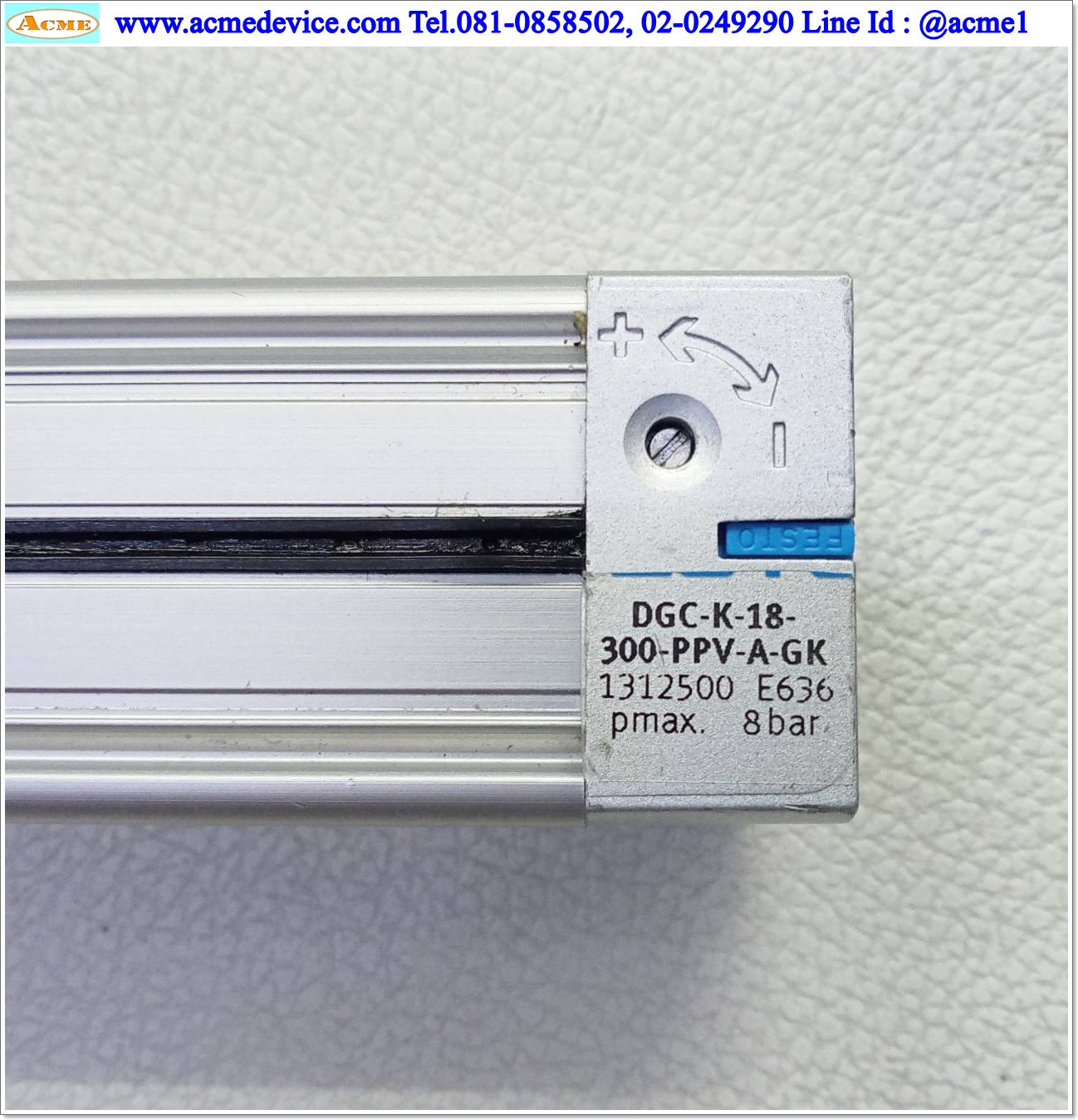 Rodless Festo รุ่น DGC-K-18-300-PPV-A-GK, Bore 18 mm, Stroke 300 mm
