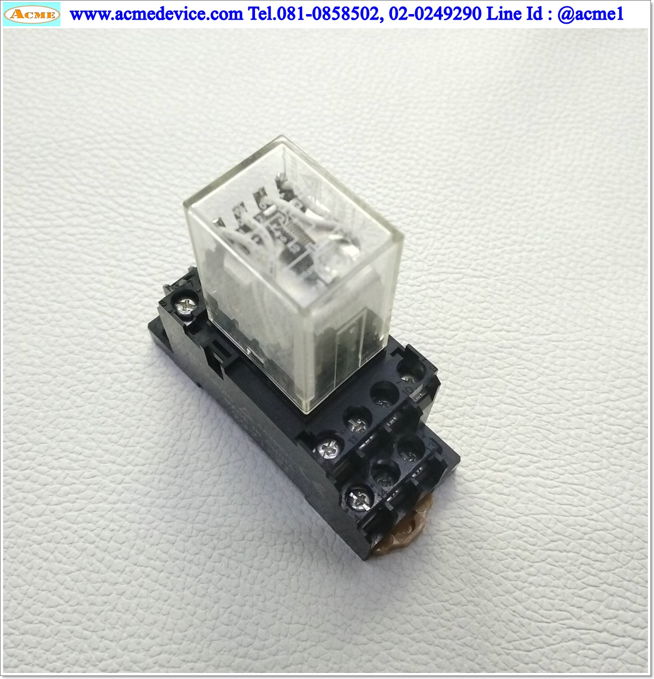 Relay Omron รุ่น MY4, Coil 100/110 Vac + Socket