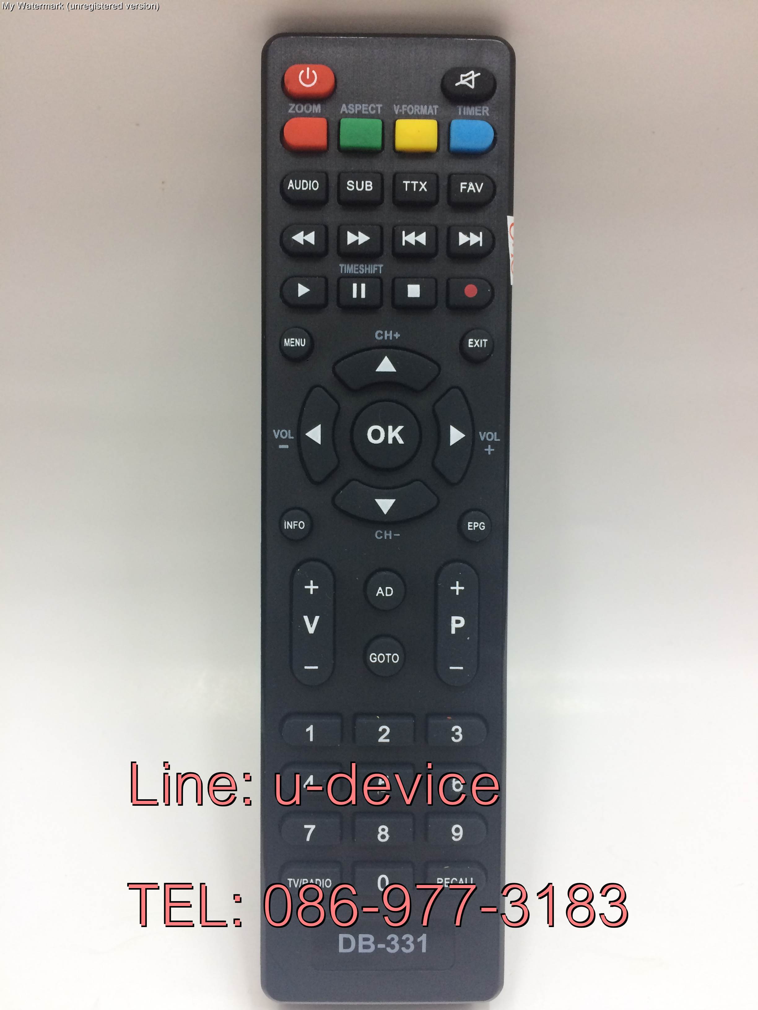 รีโมทกล่องทีวีดิจิตอล Soken รุ่น DB-331
