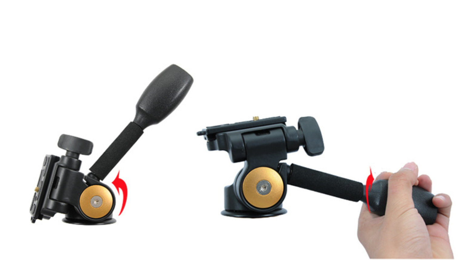 หัวแพนกล้อง QZSD Q08 Fluid Tripod Monopod Head