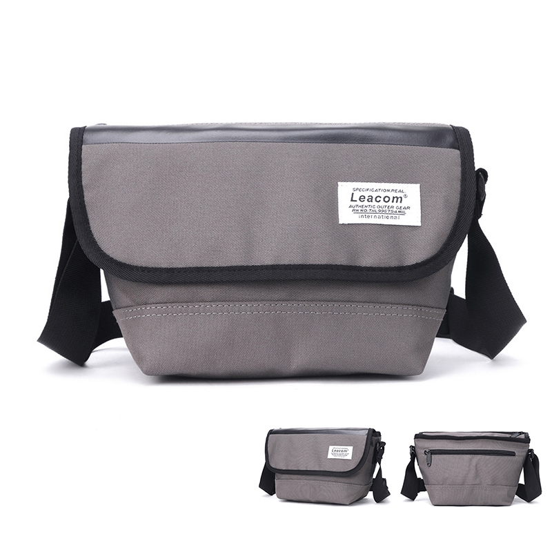 กระเป๋าคาดอก กระเป๋าสะพายข้าง Leacom "m" | LCM004 grey
