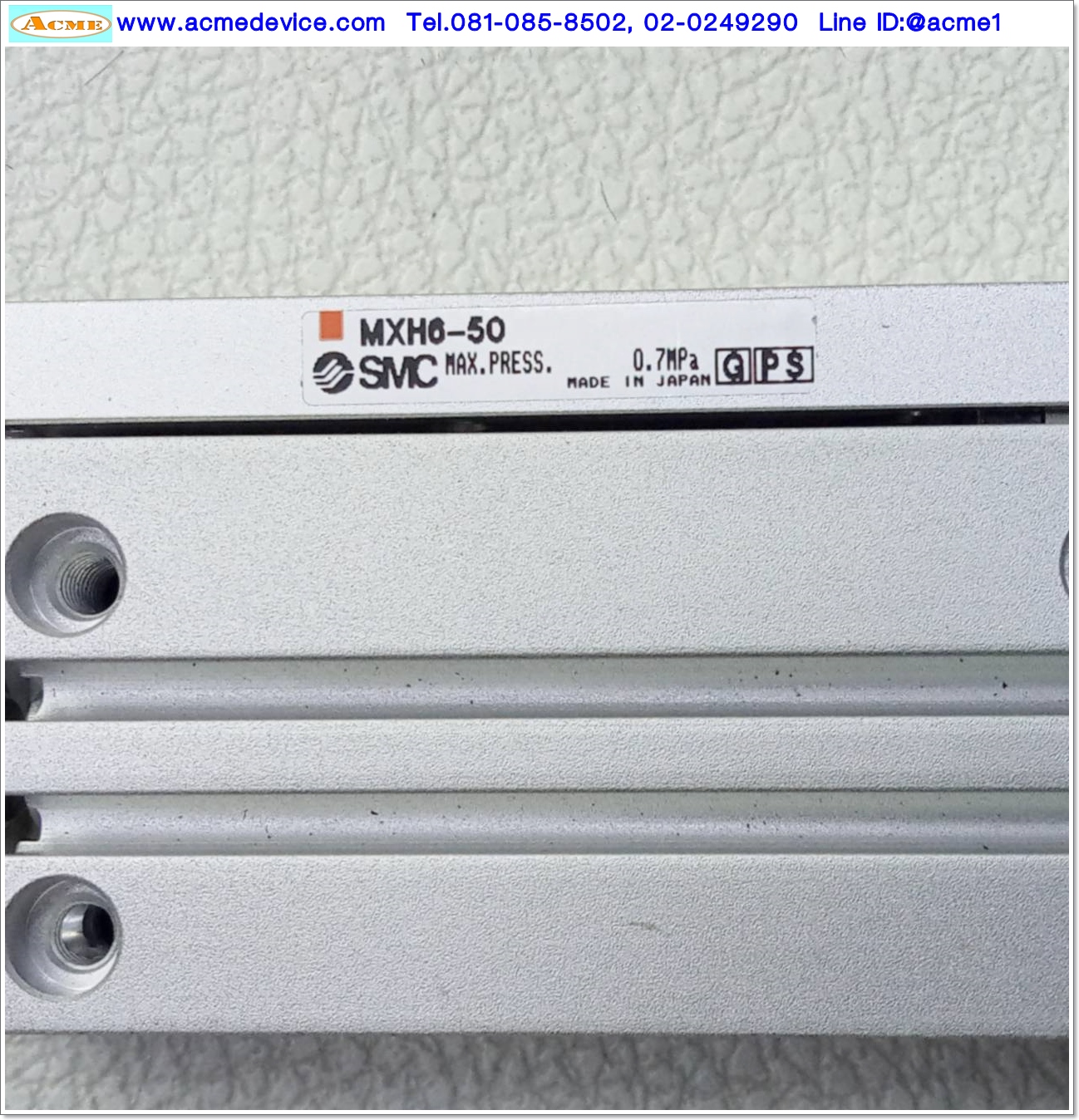 Air Cylinder SMC รุ่น MXH6-50, Bore 6 mm, stroke 50 mm