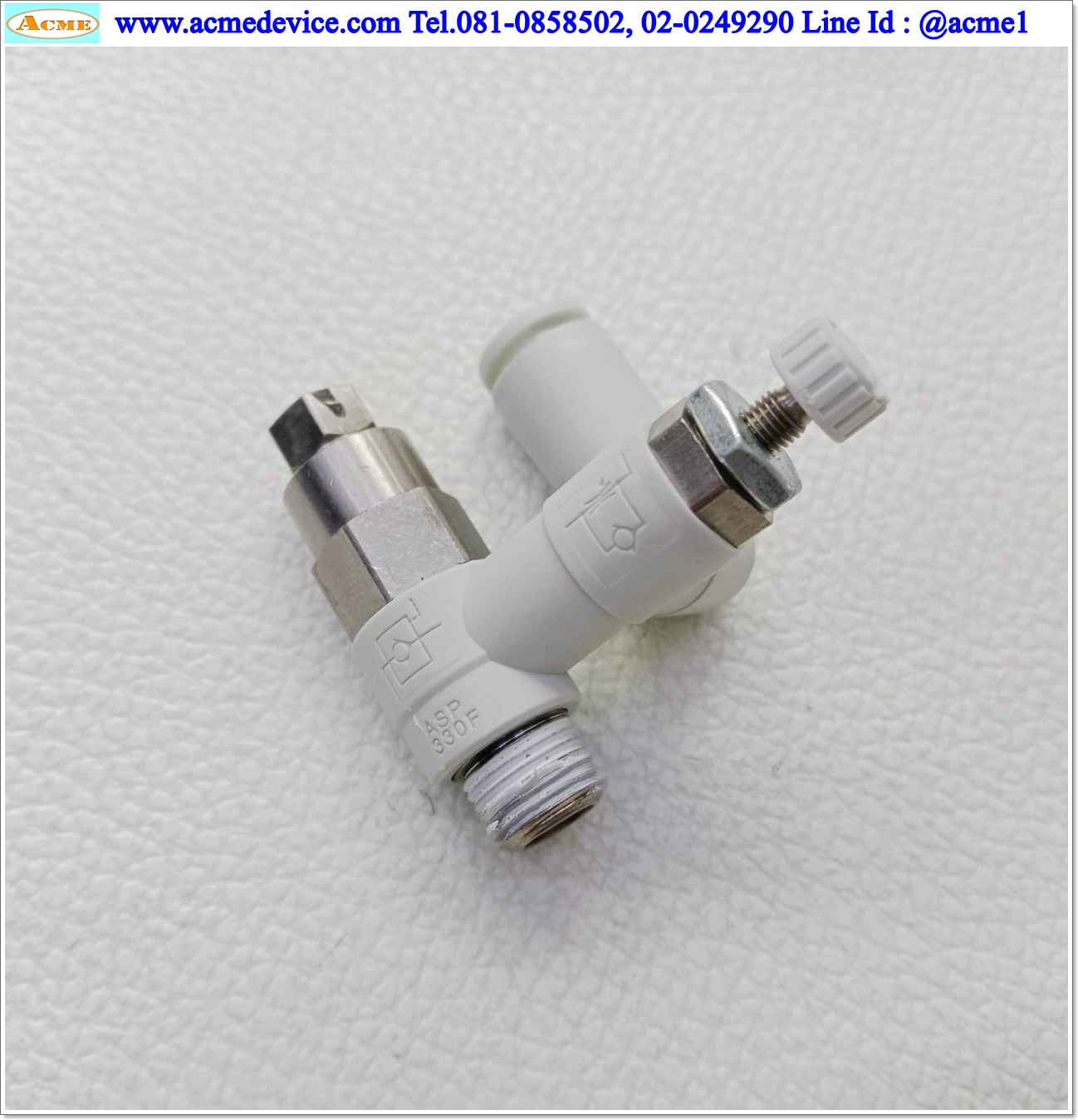 Speed Control with Pilot Check Valve SMC รุ่น ASP330F-01, 1/8, 6 mm.