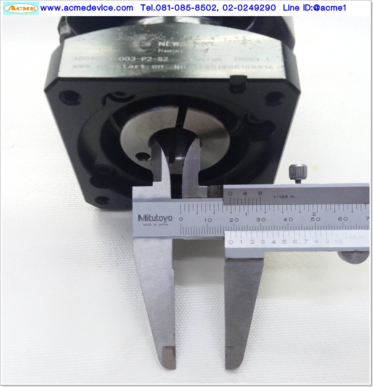 Gear Head Newstart รุ่น AB090L1-003-P2-S2, Ratio 3:1 (เพลาเข้า 19 mm. ออก 22 mm.) for 750w ( A )