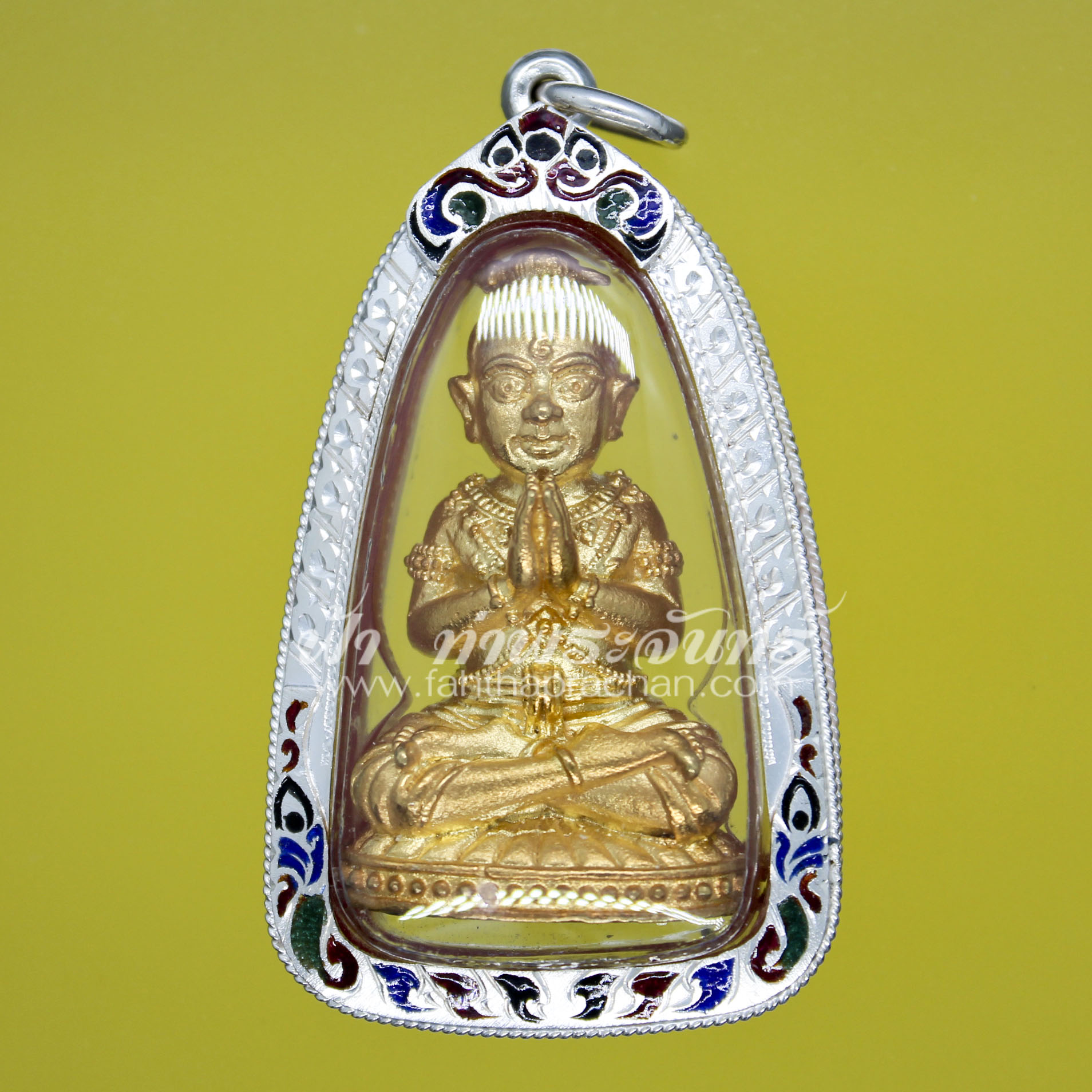 เลี่ยมจับขอบกริ่ง เงินลงยา