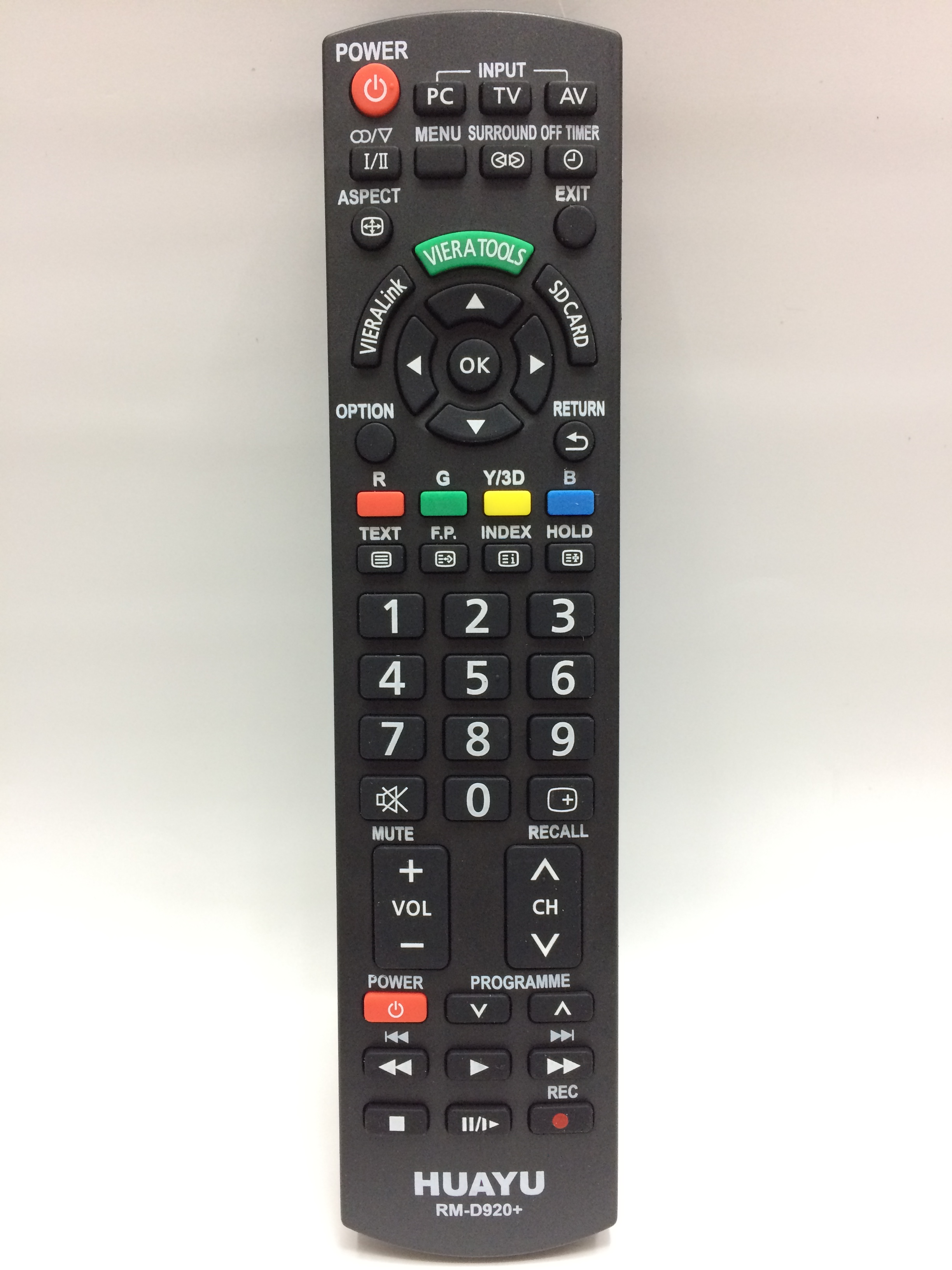 รีโมททีวีรวม Panasonic รุ่นD920 [ใช้กับทีวีพานาโซนิค จอแบน LED/LCD/Smart TV ได้ทุกรุ่น]