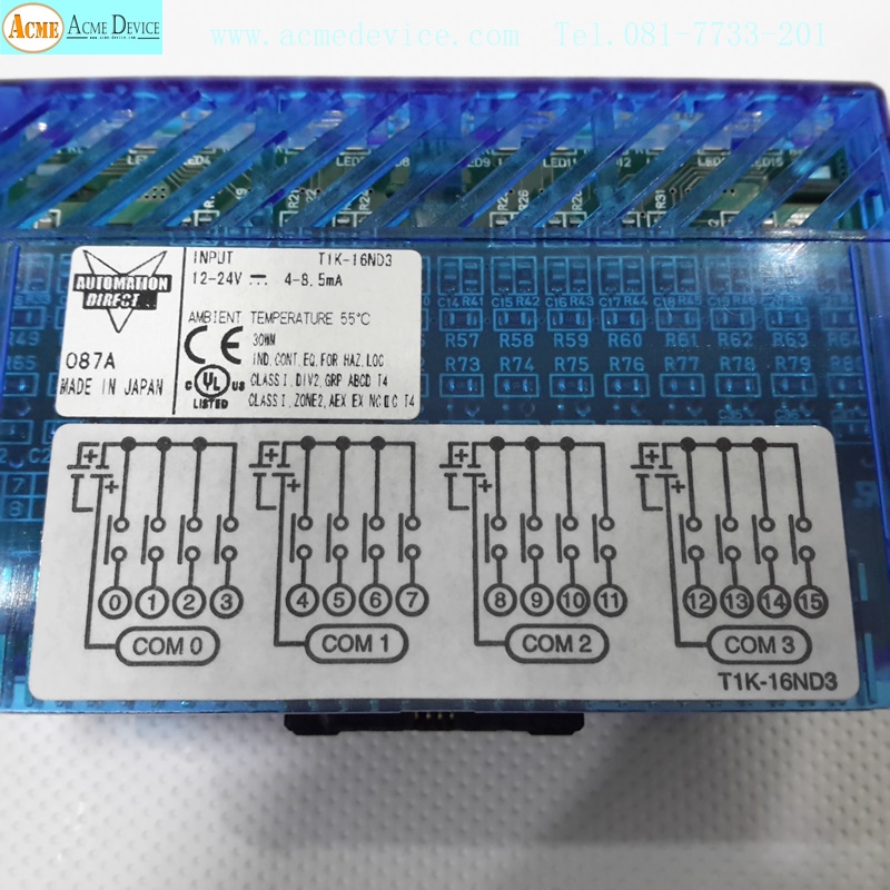 Automation Direct รุ่น T1K-16ND3 16PT Sink Source Input Module