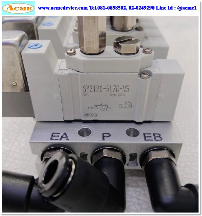 Solenoid Valve SMC รุ่น SY3120-5LZD-M5 (8), Coil 24 Vdc