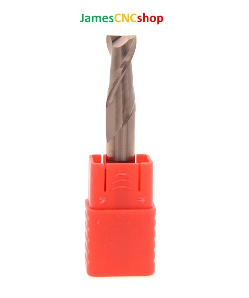 End mill คาร์ไบด์เคลือบ TiN 2 ฟัน ขนาดตั้งแต่ 1-12 mm ค่าความแข็ง HRC50