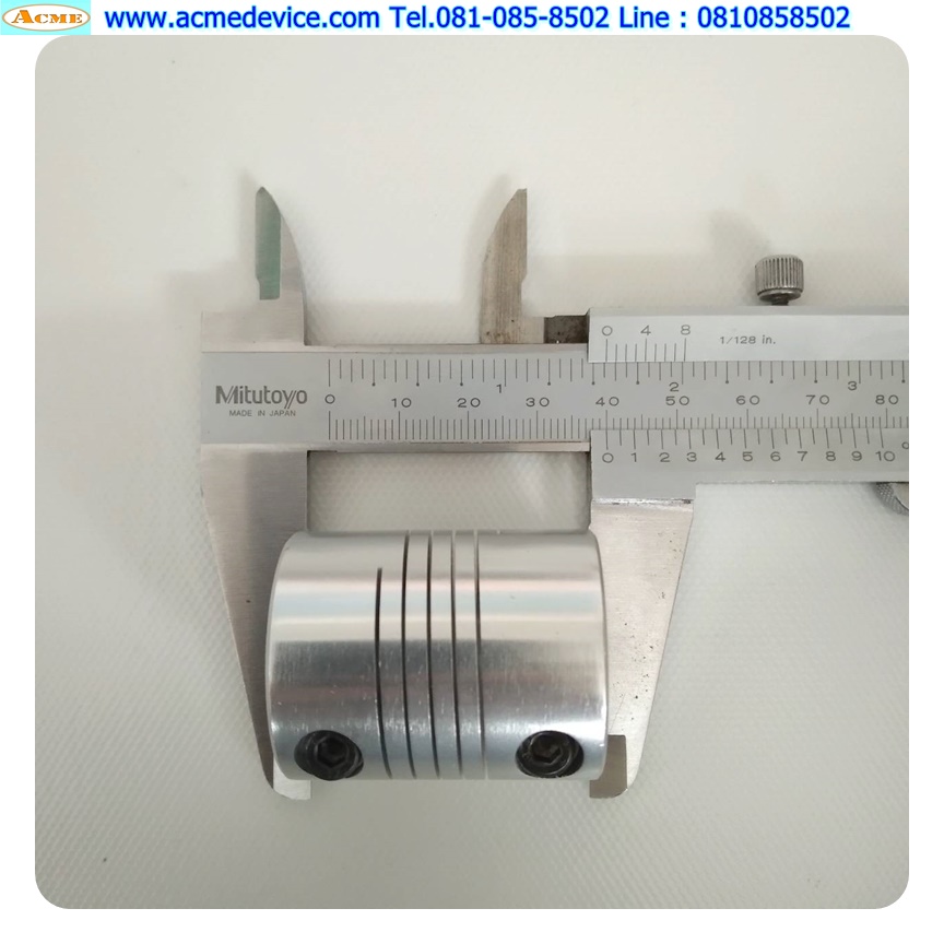 Coupling Aluminum ขนาด ID 10/14mm, OD 32mm, L 40mm