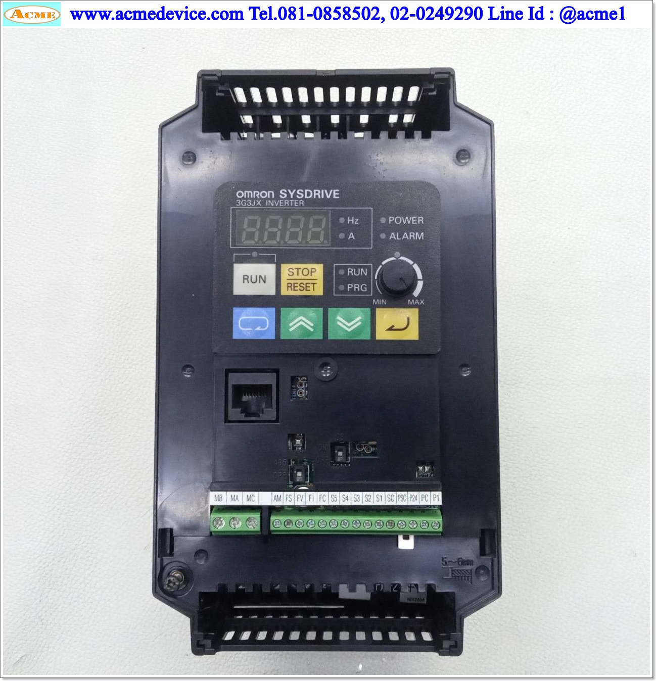 Inverter Omron รุ่น 3G3JX-A4015, 1.5kW, Input 3PH 380Vac, Output 3PH 3.8A, 2 แรง