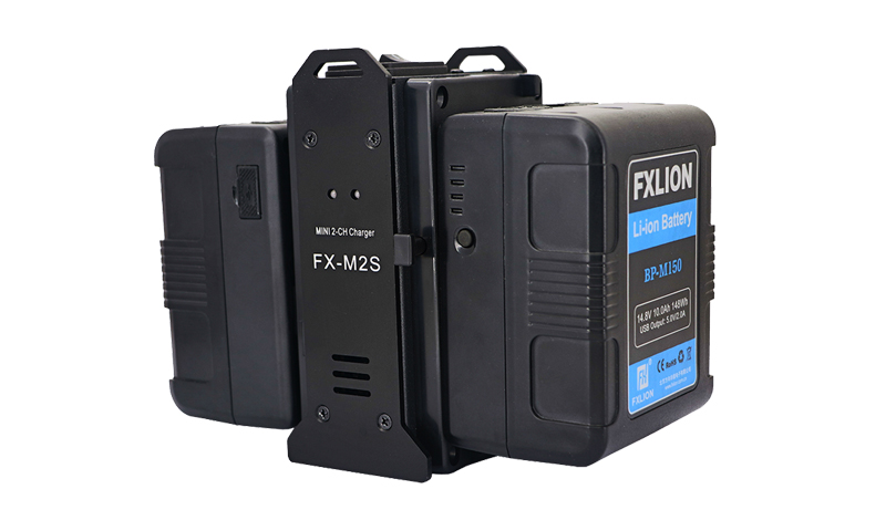 แท่นชาร์จแบตเตอรี่ V-Mount แบบคู่ Fxlion MINI 2-ch V mount charger FX-M2S ชาร์จได้สองก้อนพร้อมกัน
