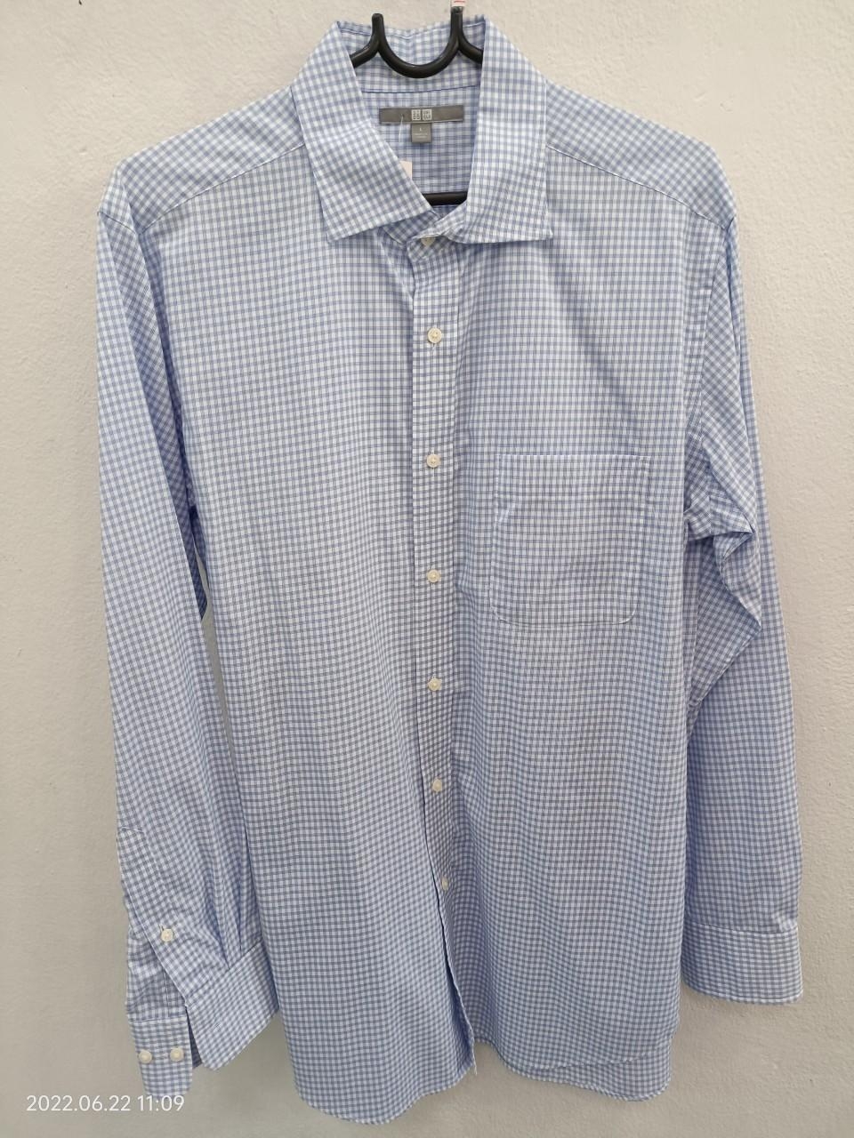 เสื้อเชิ้ตแขนยาวสีฟ้า L