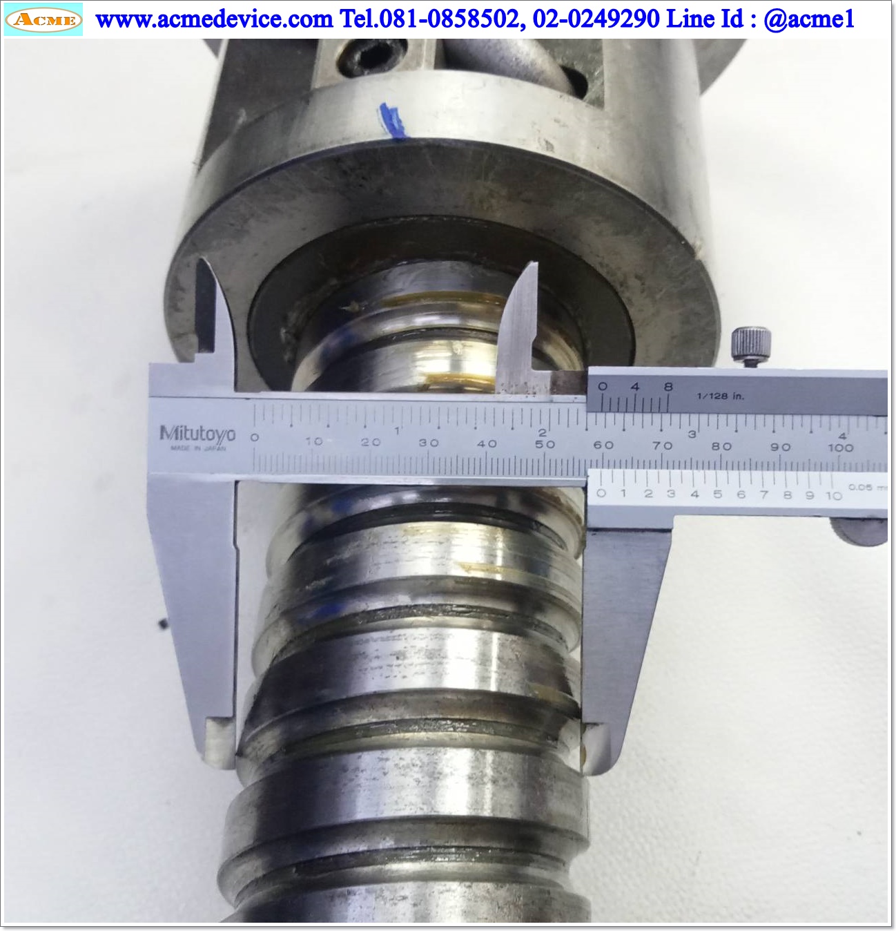 Ball Screw Kuroda รุ่น 63-20 c5, แกนโต 63 mm, ยาว 630 m., Stroke 175 mm., Pit 20 mm.
