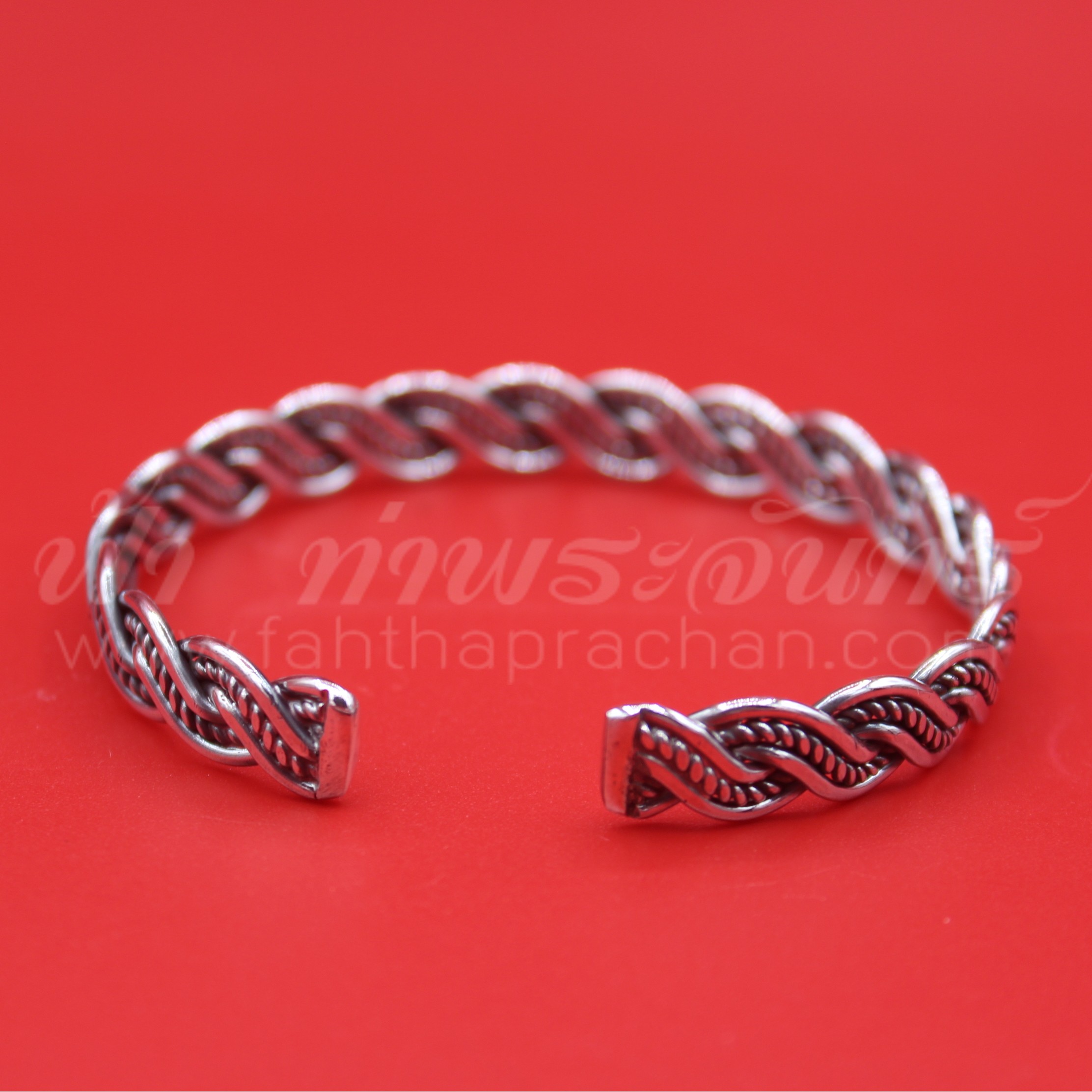 กำไลข้อมือเงินแท้ 92.5% ลายเปีย