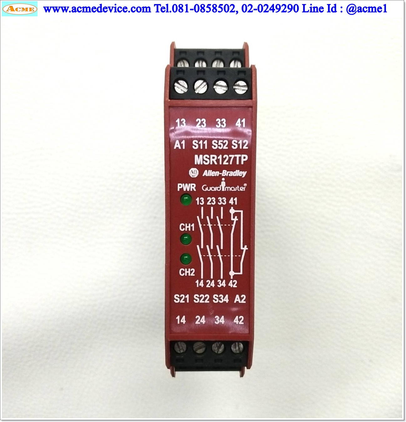 Safety Relay Allen Bradley รุ่น MSR127TP, 440R-N23132, 24Vac/dc