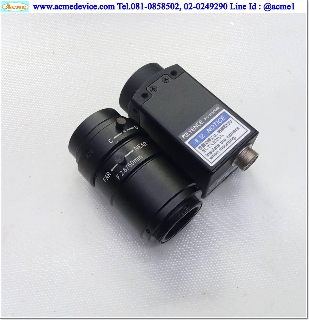 Keyence Camera รุ่น XG-H500M + Lens CA-LH50, F2.8/50mm (ขาวดำ)