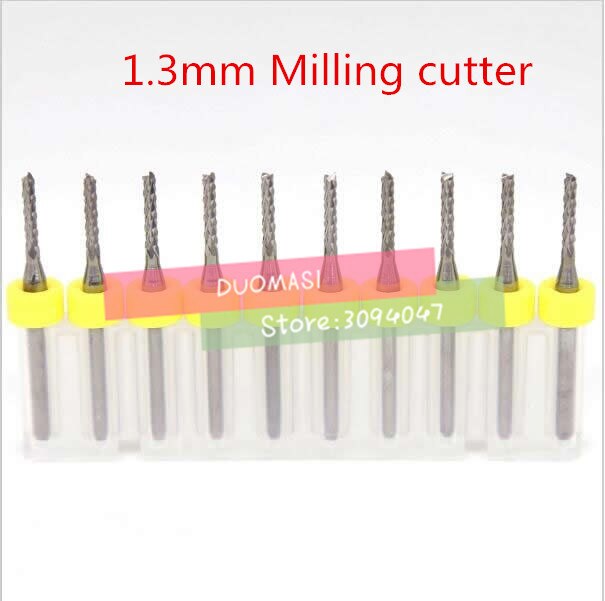 ดอกกัด PCB 1.3 mm 10 PCS Tungsten Carbide Router Tool, Milling Metal Bushing