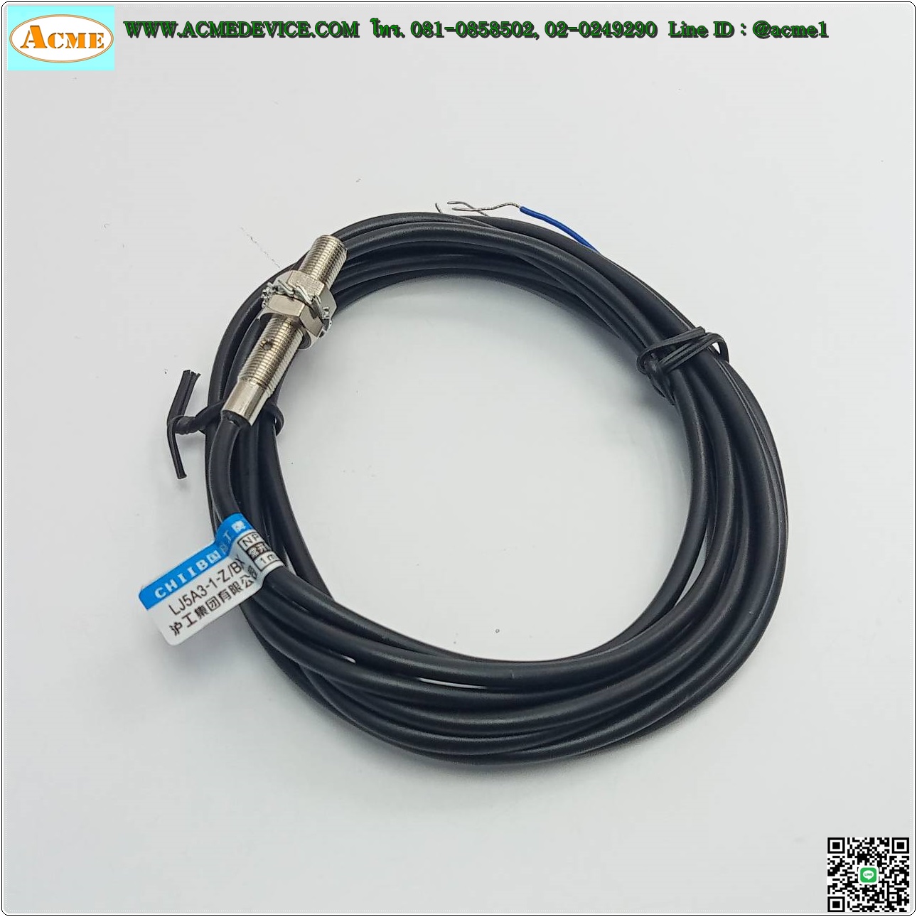 Proximity รุ่น LJ5A3-1-Z/BX, M5, ระยะ 1mm, 3wire, NPN, NO, Shielded, Inductive