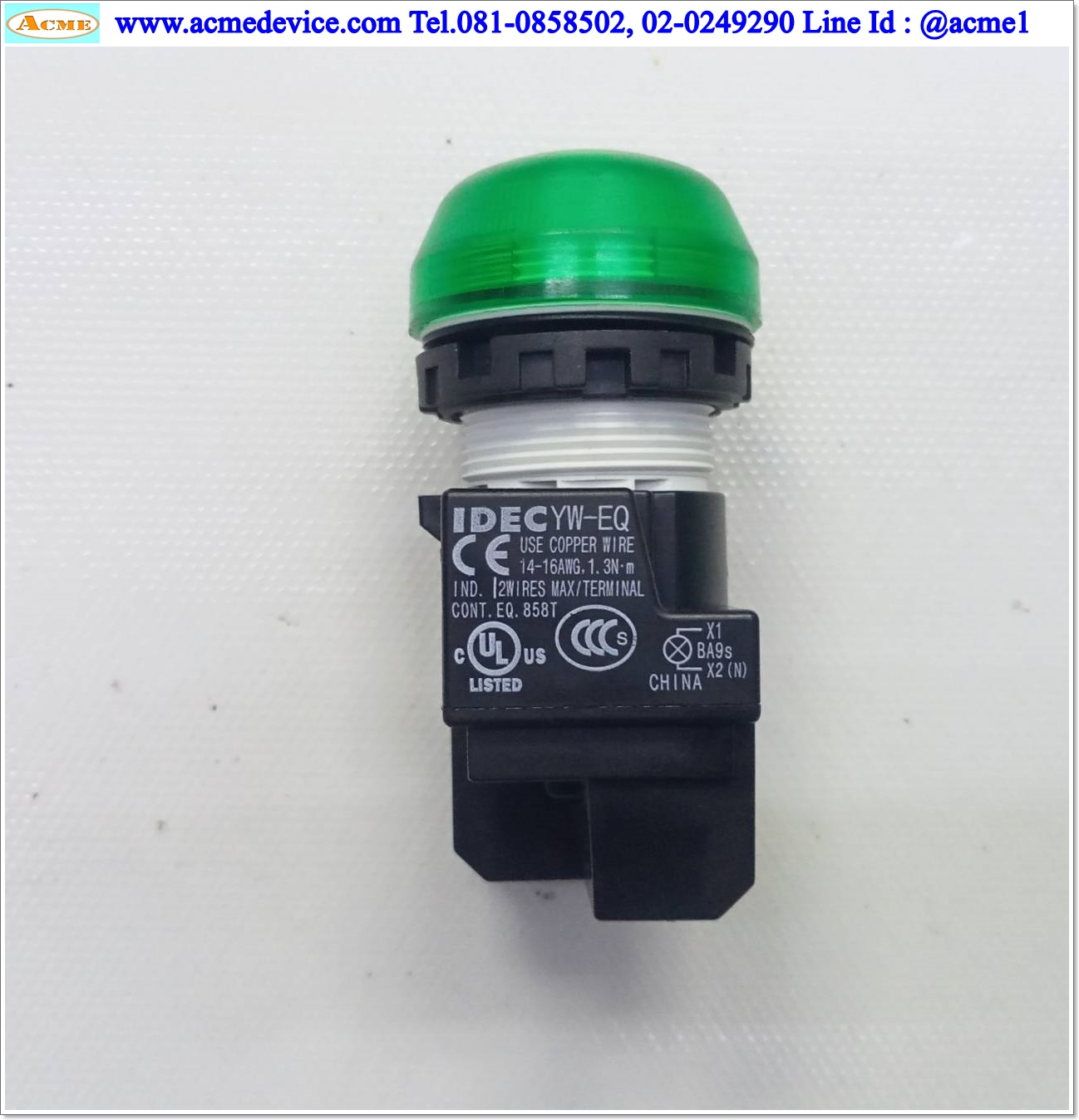 Pilot Lamp Idec รุ่น YW1P-2EQM3G, 220V