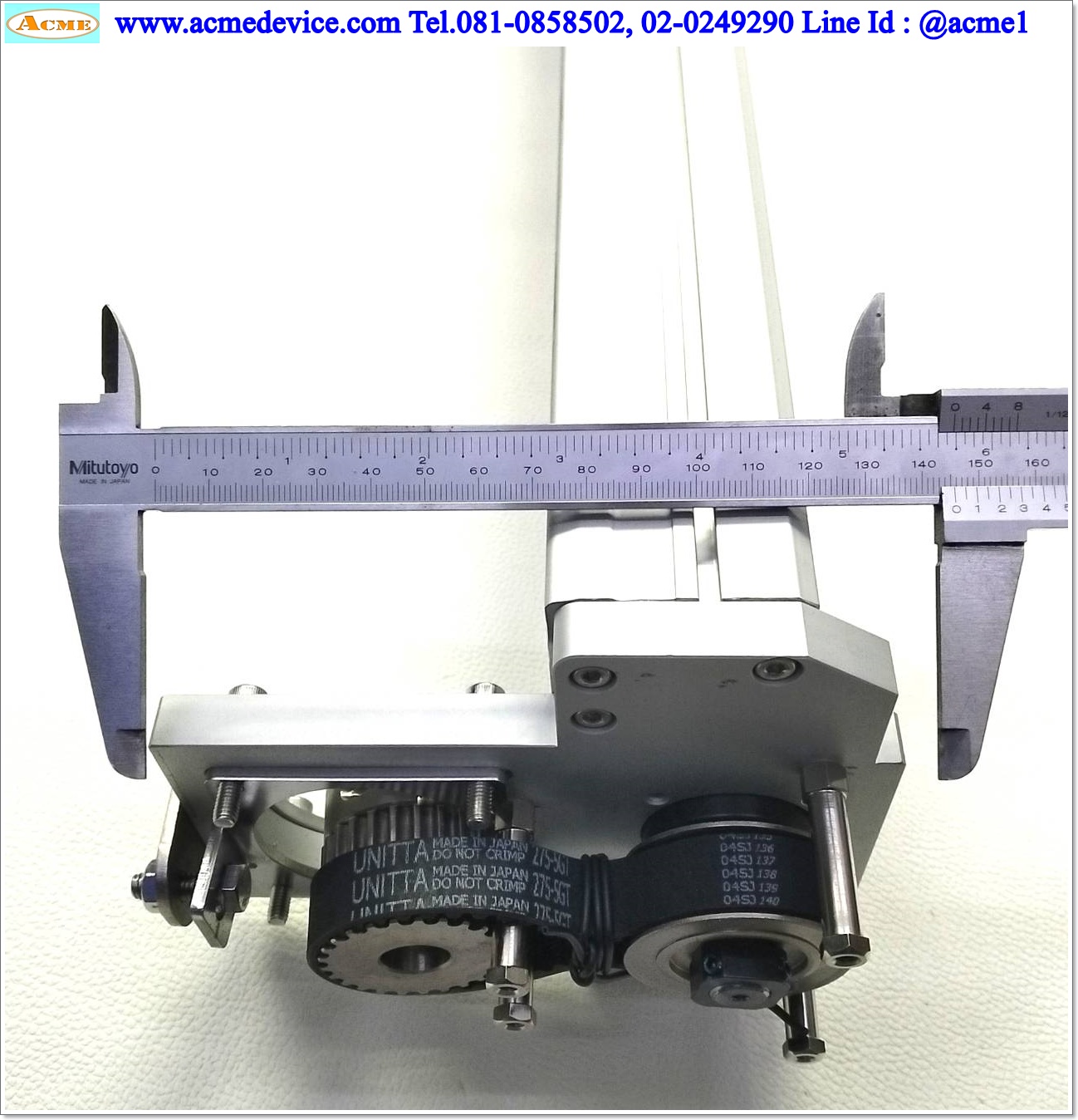 แกนสำเร็จรูป Ball Screw Toyo รุ่น ETH14-L20-600-BM-M20-C4-P, ขนาด 135 x 860 mm., แกนโต 15 mm., Stroke 600 mm., Pit 20 mm.