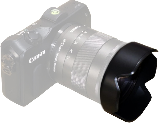 ฮูดเทียบLens Canon EF-M 18-55mm F/3.5-5.6 IS STM (EW-54)