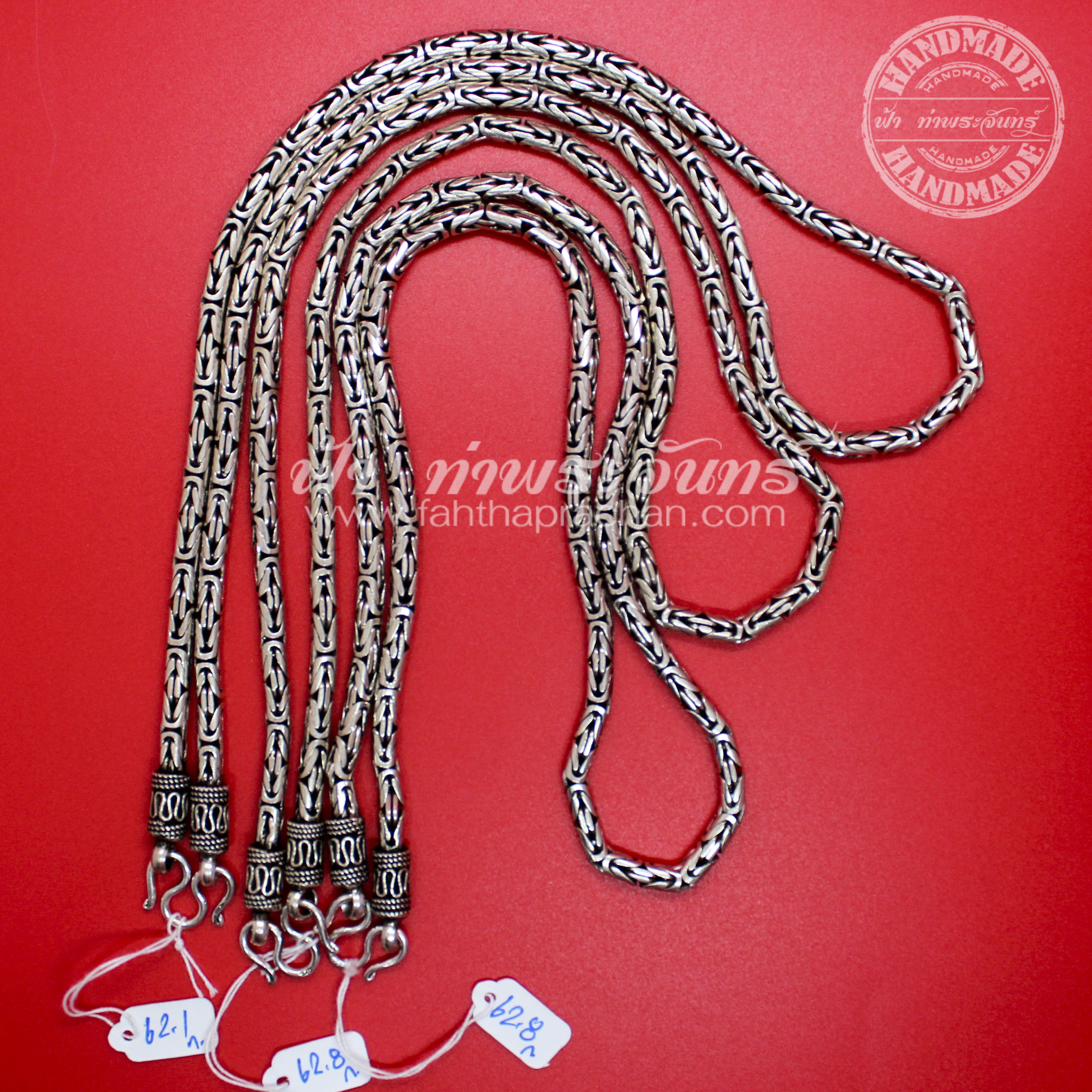 สร้อยคอเงินแท้ 92.5 ลายบาหลี รมดำ