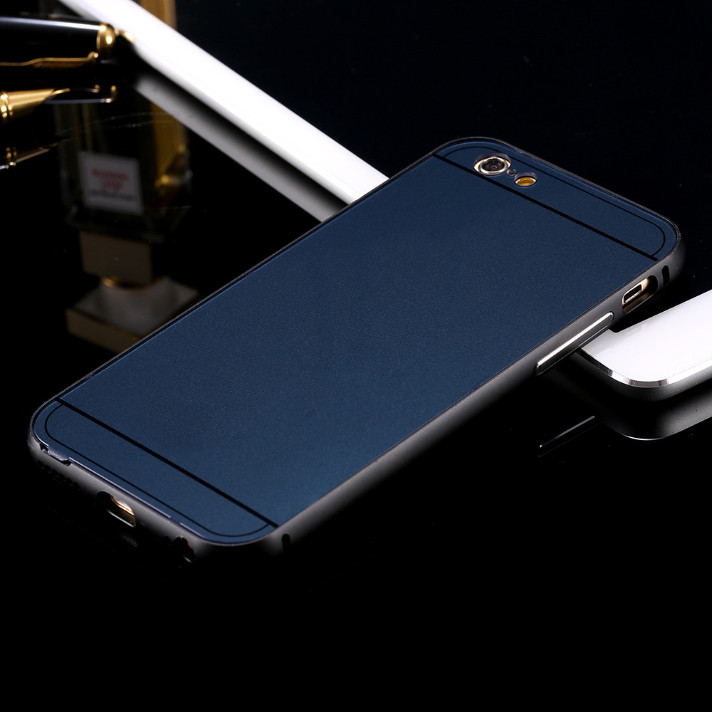 เคสสำหรับโทรศัพท์มือถือ iPhone 5/5s อลูมิเนียม+อะคริลิค ฝาหลัง (สีกรมท่า)