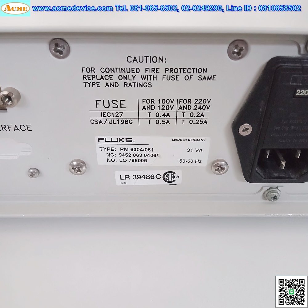 Programmable Automatic RCL Meter Fluke รุ่น PM6304/061