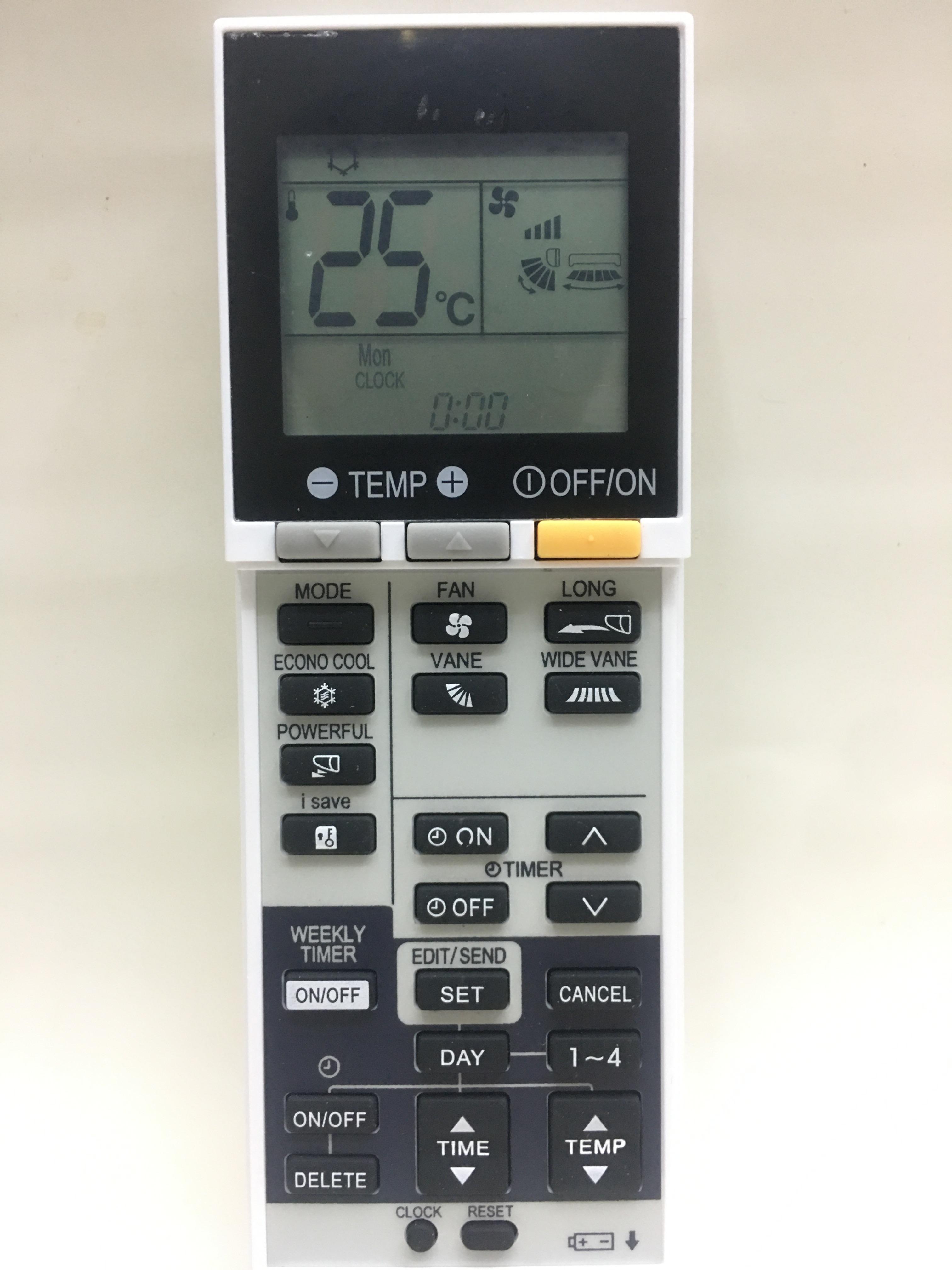 รีโมทแอร์ มิตซูบิชิ Remote Air Mitsubishi รุ่น SG12D ใช้แทนรีโมทที่มีฟังก์ชั่นเหมือนกับตัวนี้