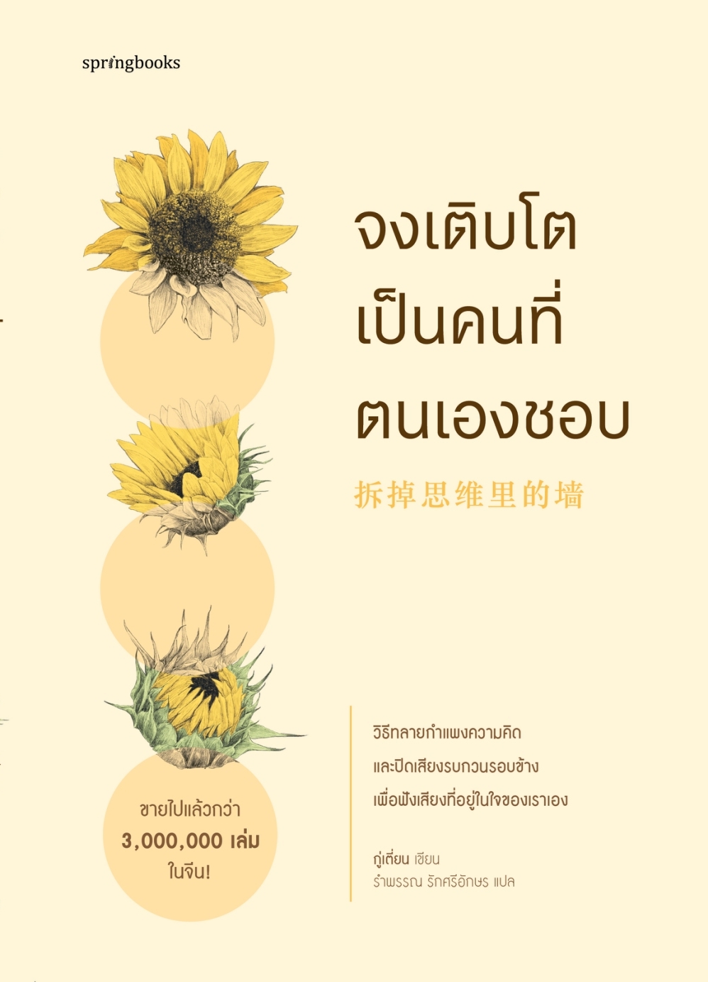 หนังสือเรื่อง จงเติบโตเป็นคนที่ตนเองชอบ:กู่เตี่ยน:สำนักพิมพ์ Springbooks