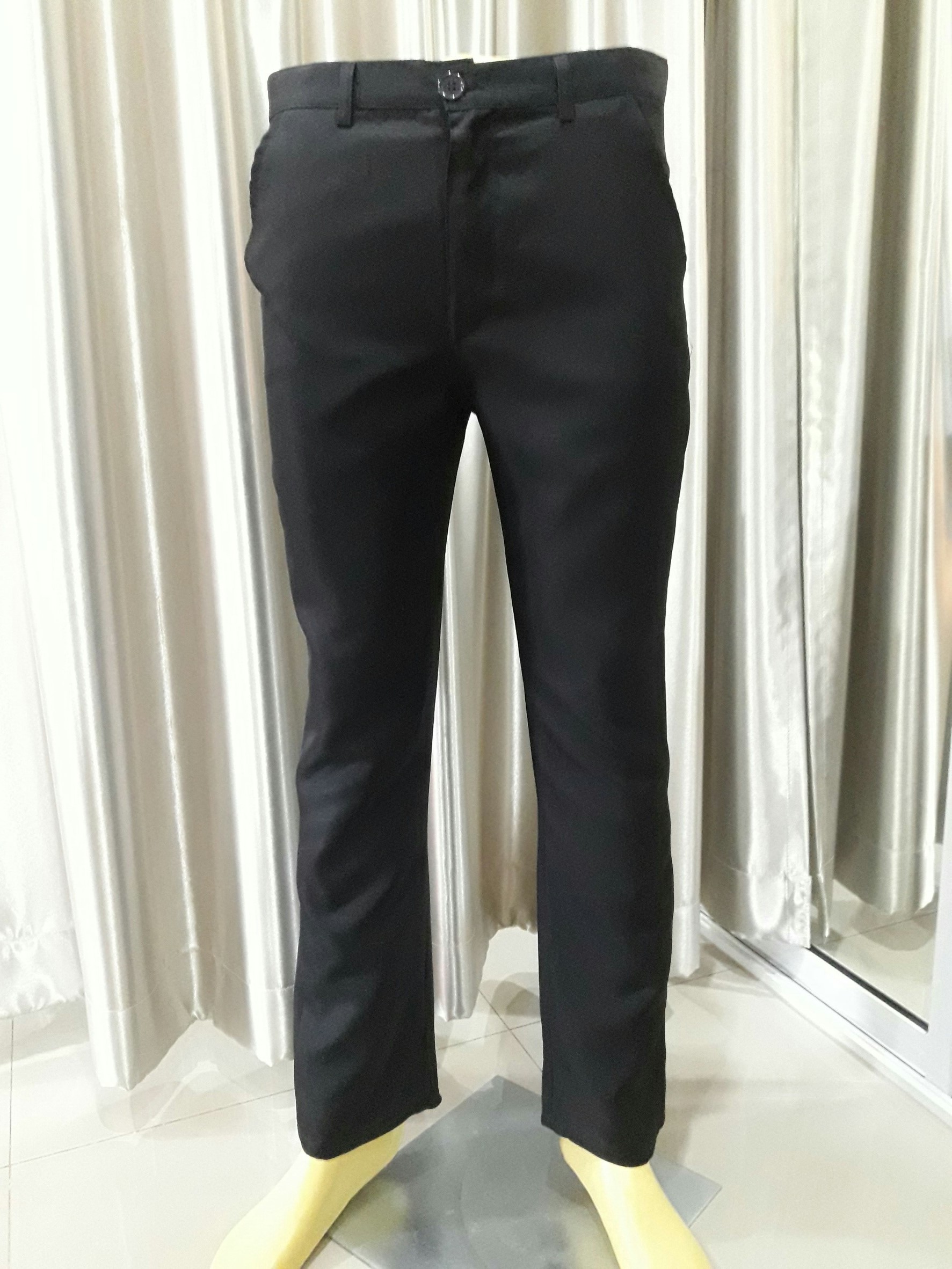 กางเกงสเเล็คสีดำขายาว (XL)เอว34
