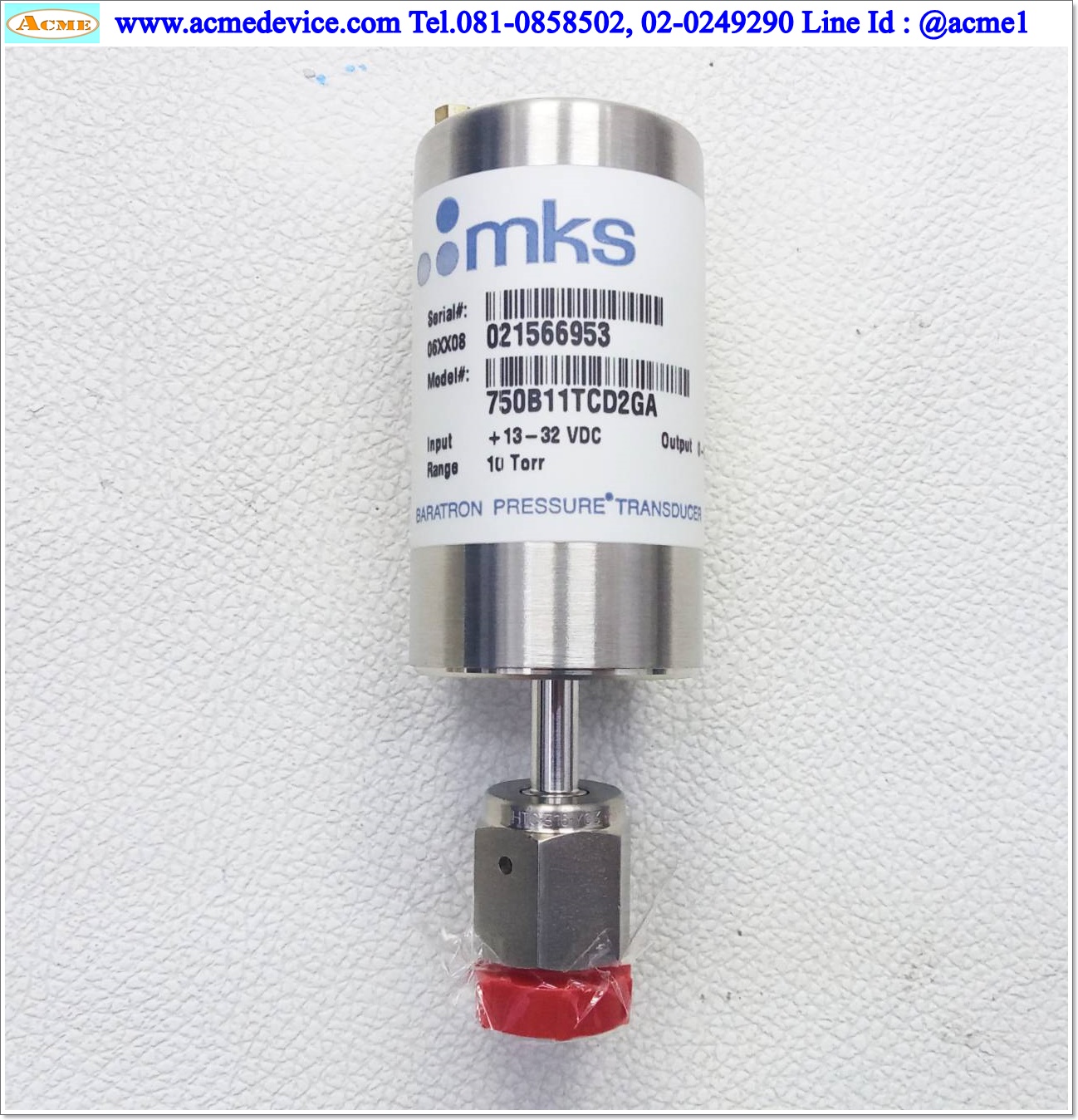 Baratron Pressure Transducers MKS รุ่น 750B11TCD2GA, Range 10 Torr, Output 0-10