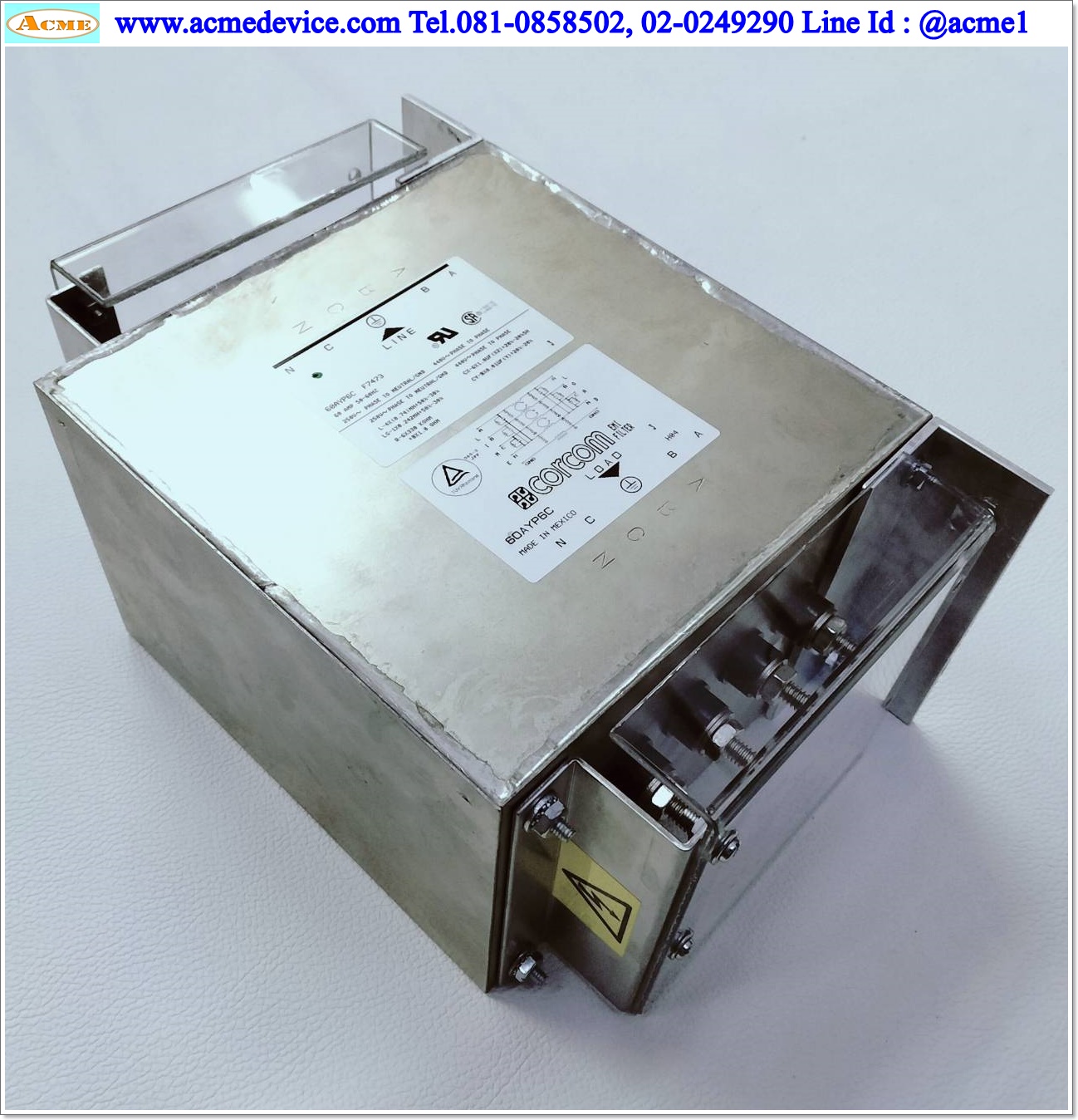 Noise Filter Corcom รุ่น 60AYP6C, 3PH, 60A, 440V