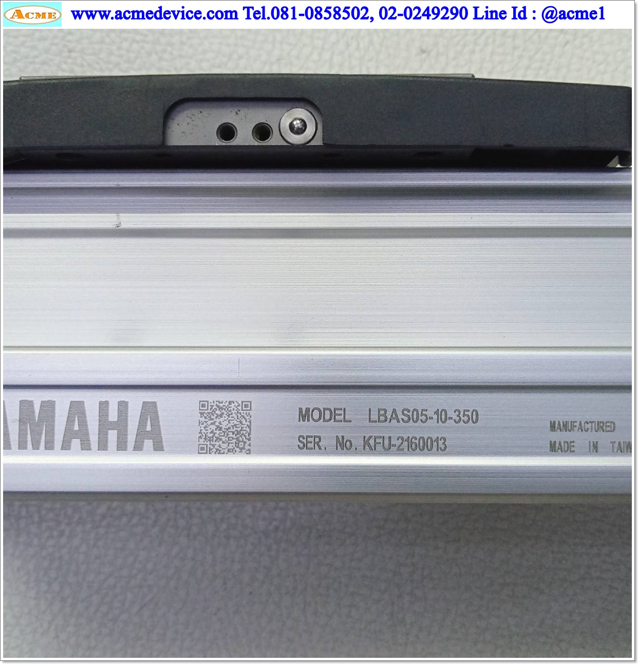 แกนสำเร็จรูป Ball Screw Yamaha รุ่น LBAS05-10-350, ขนาด 52 mm x 570 mm, Stroke 350 mm., Pit 10 mm.