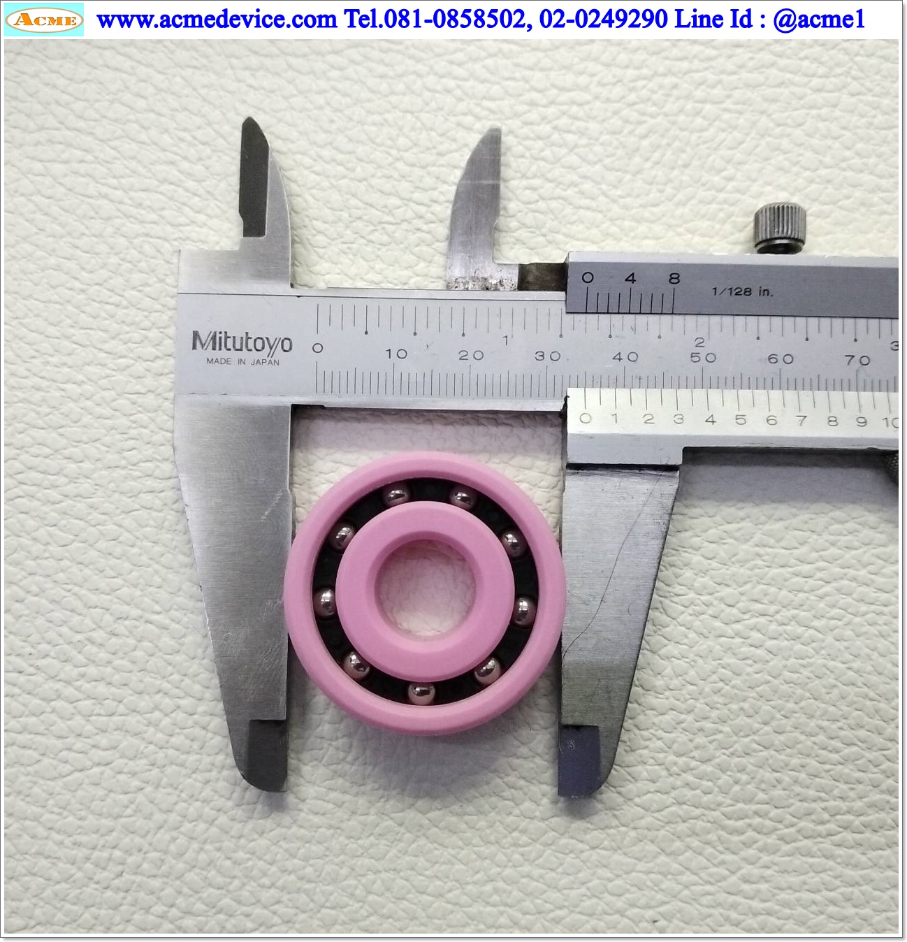Plastic Bearing, ตลับลูกปืนพลาสติก, ID 13 mm., OD 35 mm., หนา 11 mm.