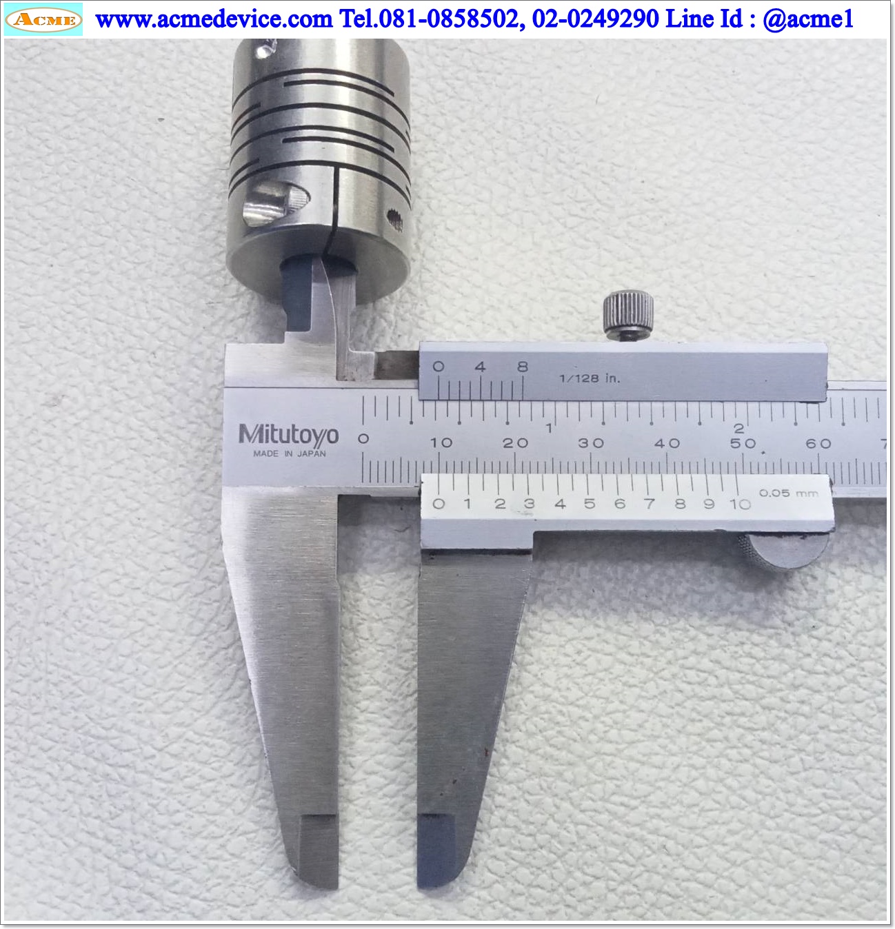 Coupling NBK ขนาด ID 8/10mm, OD 25mm, L 31mm,MSTS-25C, Stainless, Slit Coupling