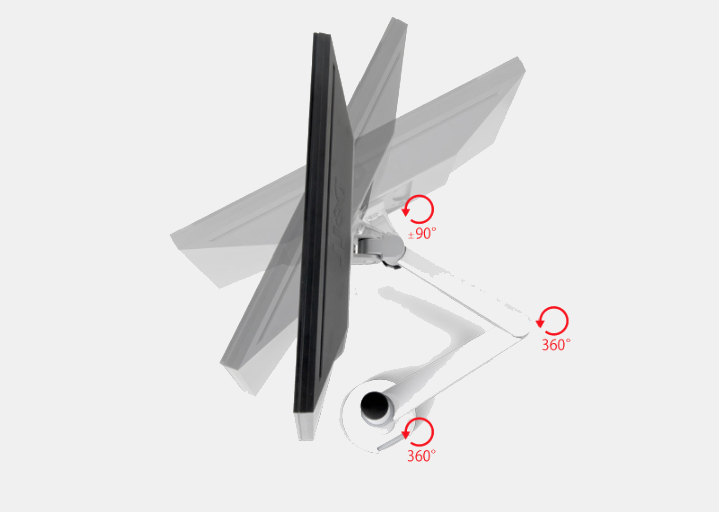ขาตั้งจอคอมพิวเตอร์สำหรับ 2 จอ วัสดุอลูมิเนียม แข็งแรง ราคาถูก