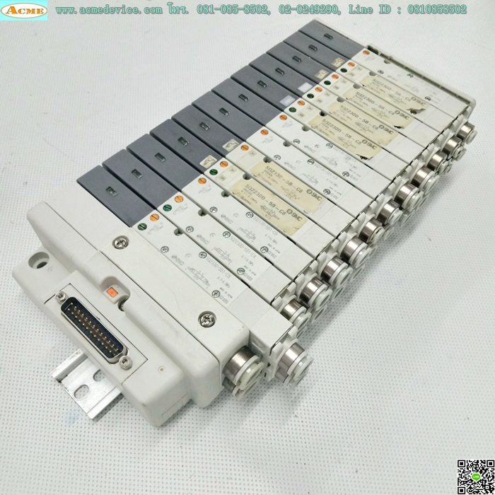 Solenoid Valve SMC รุ่น SQ2230D-5B-C4 (2) + SQ2230D-5B-C8 (3) + SQ2130-5B1-C6(2) + SQ2130-5B1-C8(2)+SQ2230D-5B1-C4+SQ2330-5B1-C8