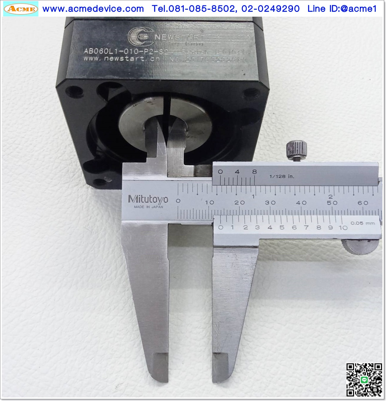 Gear Head Newstart รุ่น AB060L1-010-P2-S2, Ratio 10:1, เข้า 14mm, ออก 16 mm. (for 200w, 400w) (B)