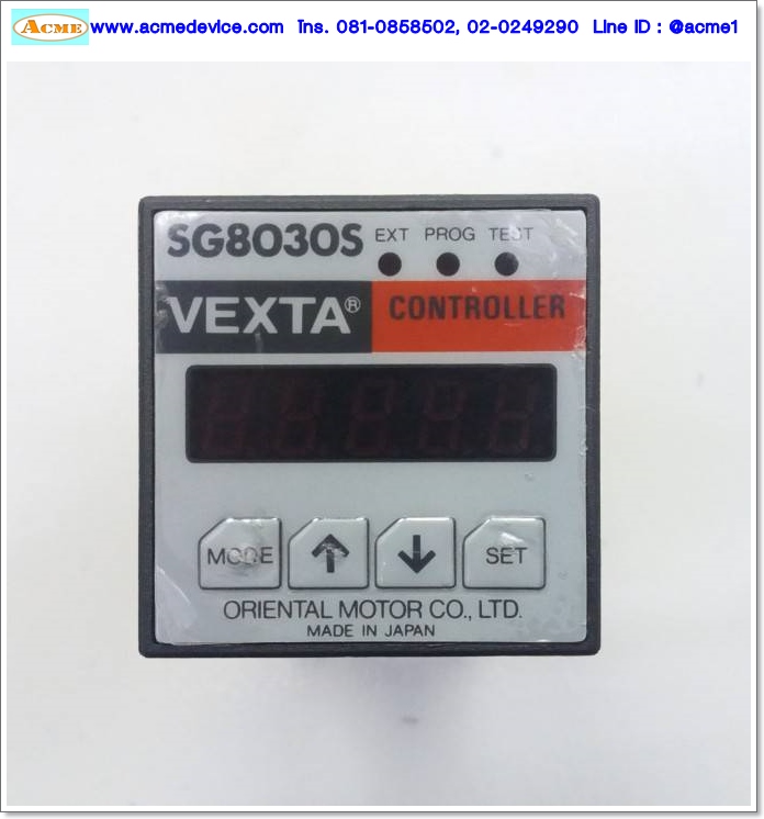 Controller VEXTA, Oriental รุ่น SG8030S, Power input 24V 0.1A, Output Mode 1-Pulse / 2-Pulse