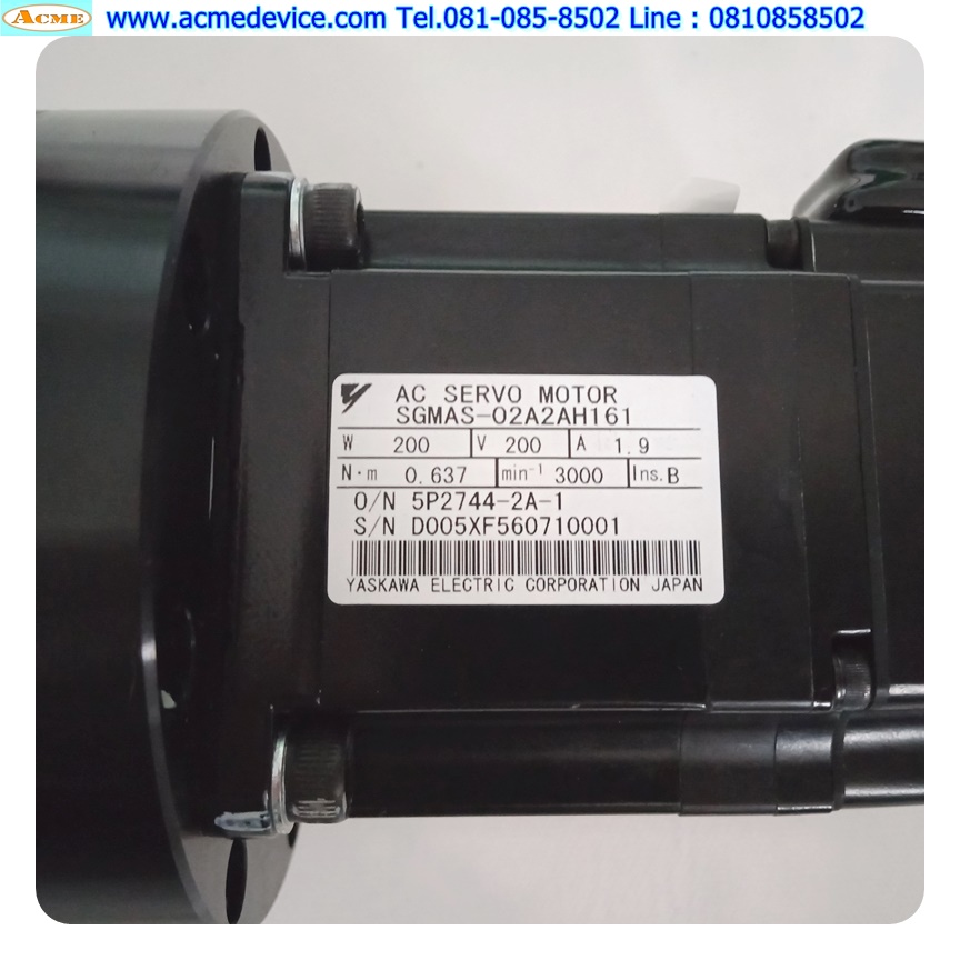 Servo Motor Yaskawa รุ่น SGMAS-02A2AH161, 200w & Gear Head HPG-20A-05-J601A-SP