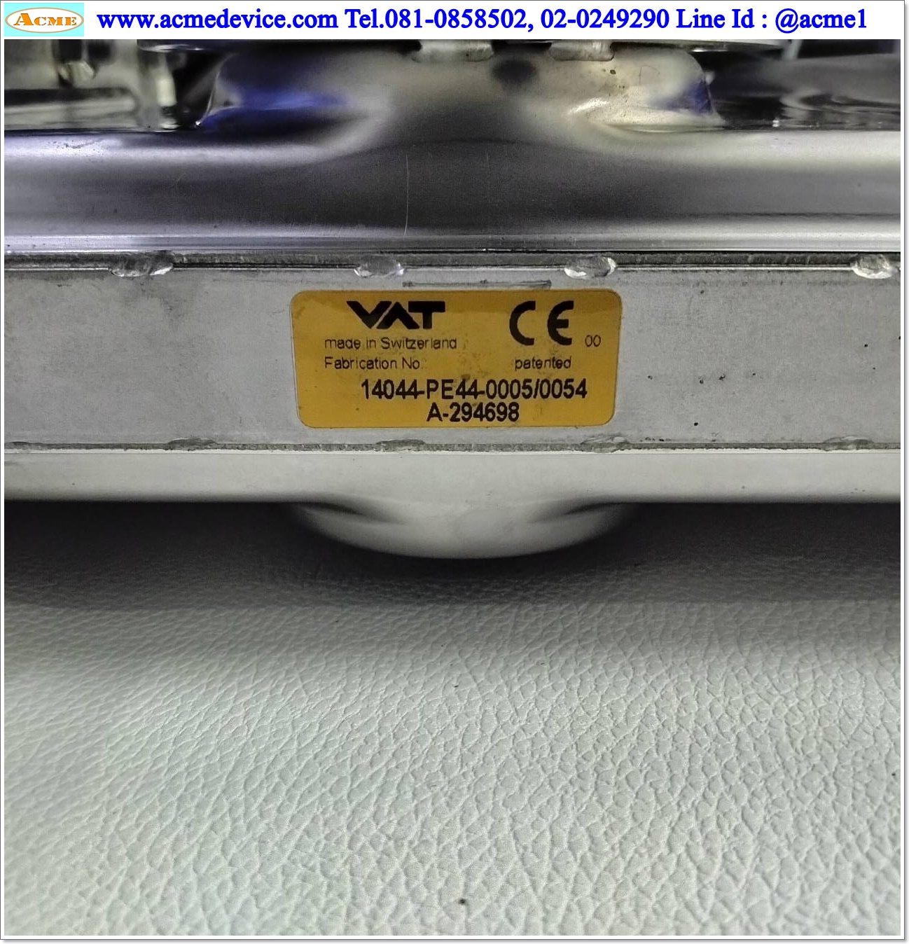 HV Gate Valve VAT รุ่น 14044-PE44, Conductance 5,150 L/s, Compressed air 4-7 Bar ( 58-102 psi)