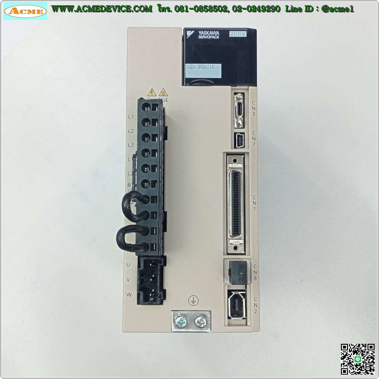 Servo Drive yaskawa รุ่น SGDV-3R8A01A & Motor SGMZS-05A2A2CB, (with break) , 3000/5000 rpm, 500w